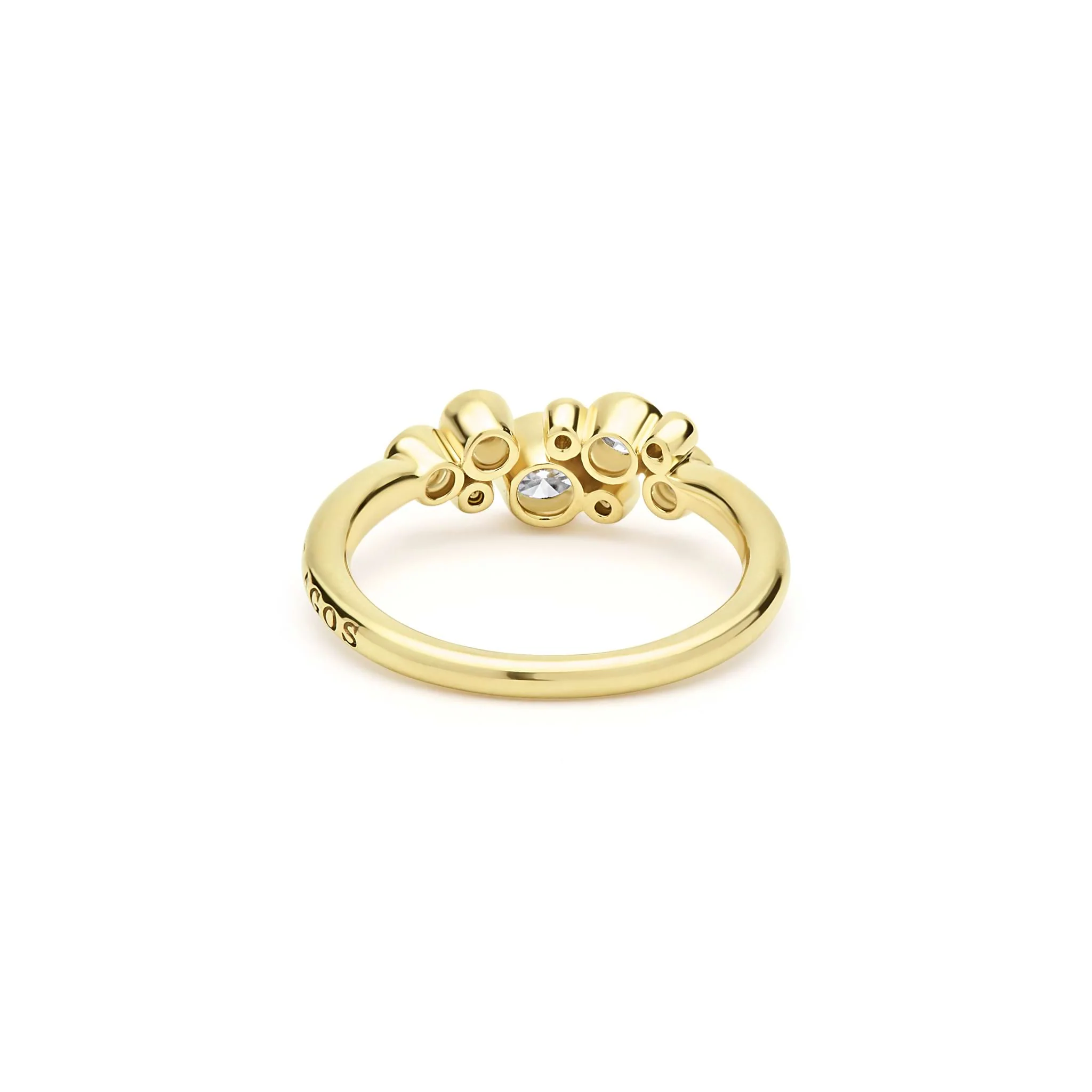 Fizz 18K Gold Diamond Small Cluster Ring - Image 5