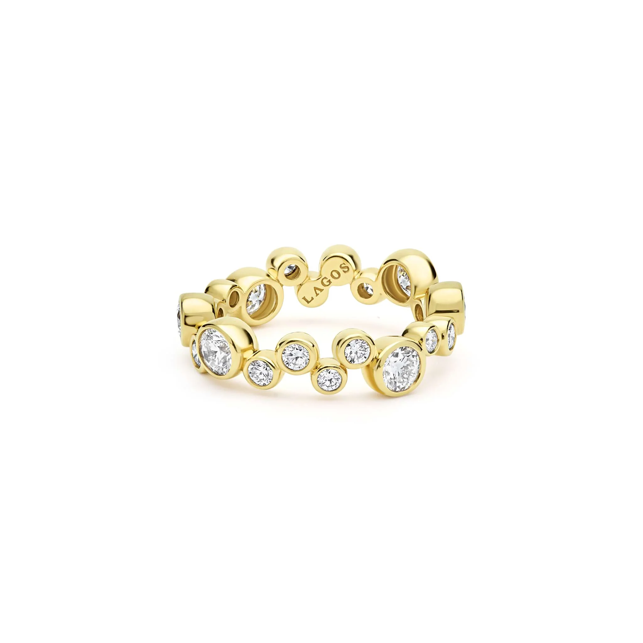 Fizz 18K Gold Diamond Stacking Ring - Image 3