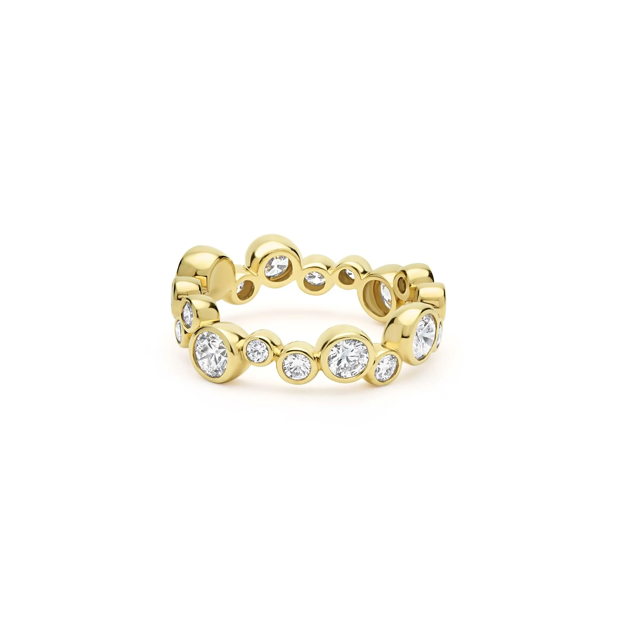 Fizz 18K Gold Diamond Stacking Ring - Image 4