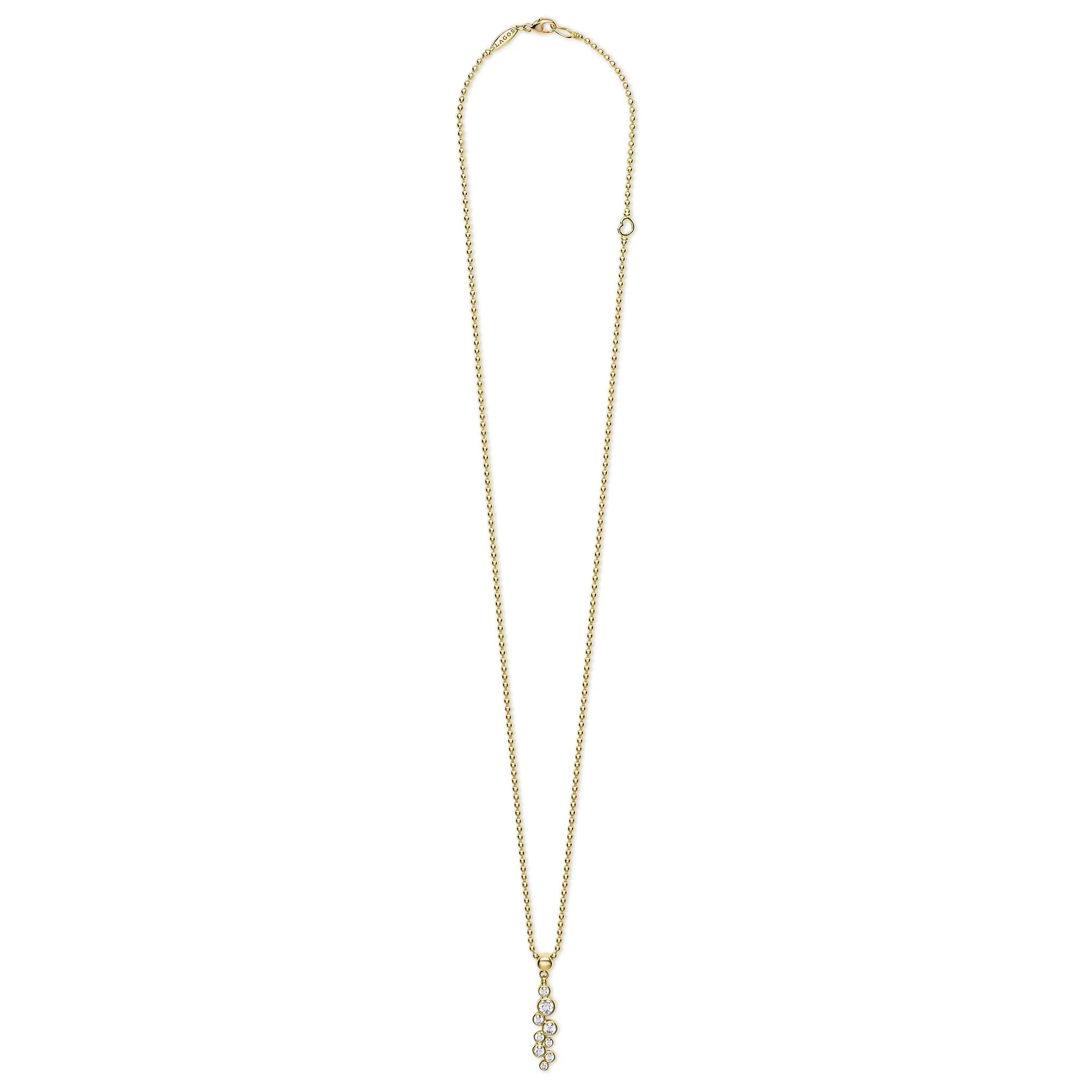 Fizz 18K Gold Nine Diamond Linear Necklace - Image 3