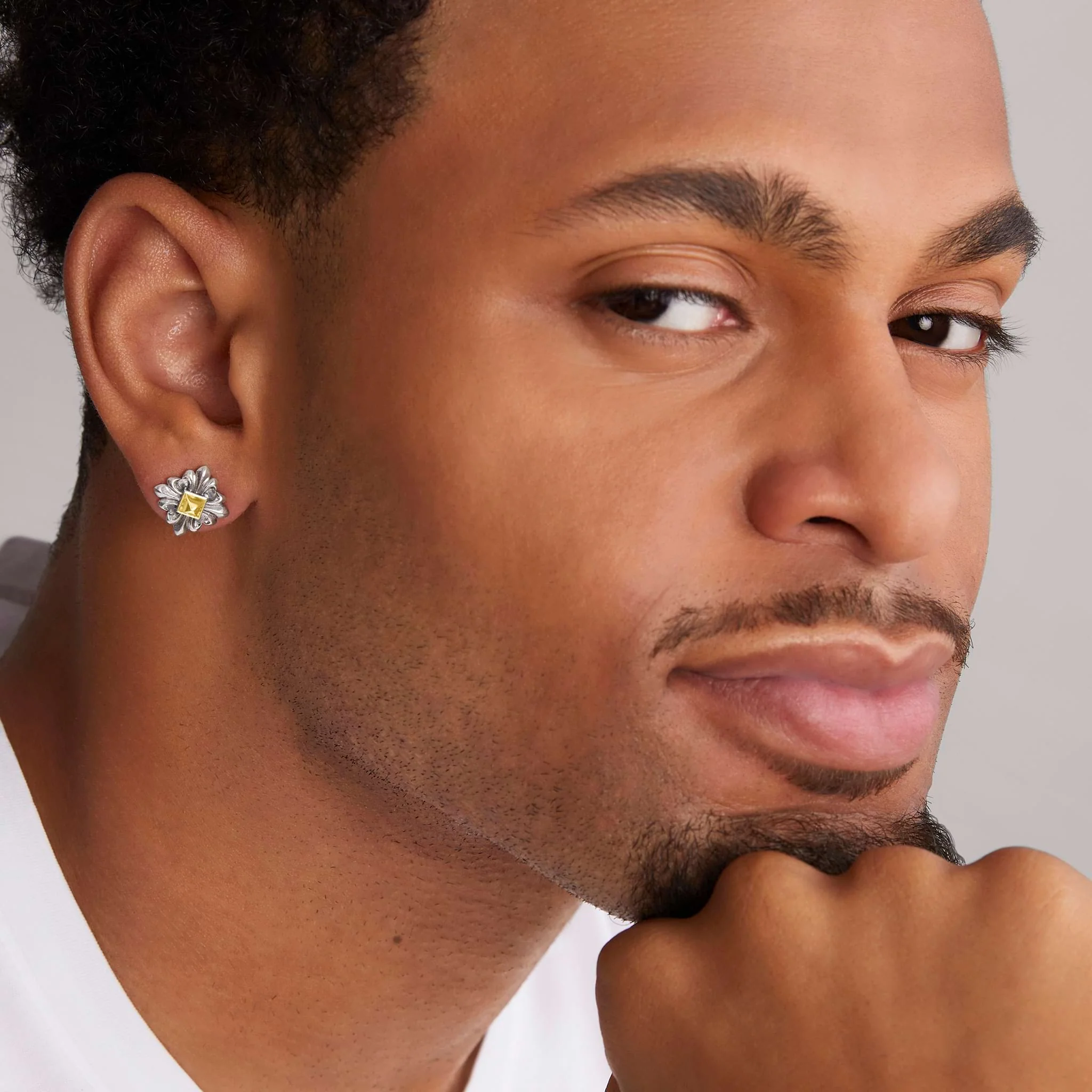 Anthem Two-Tone Medieval Stud Earring - Image 2