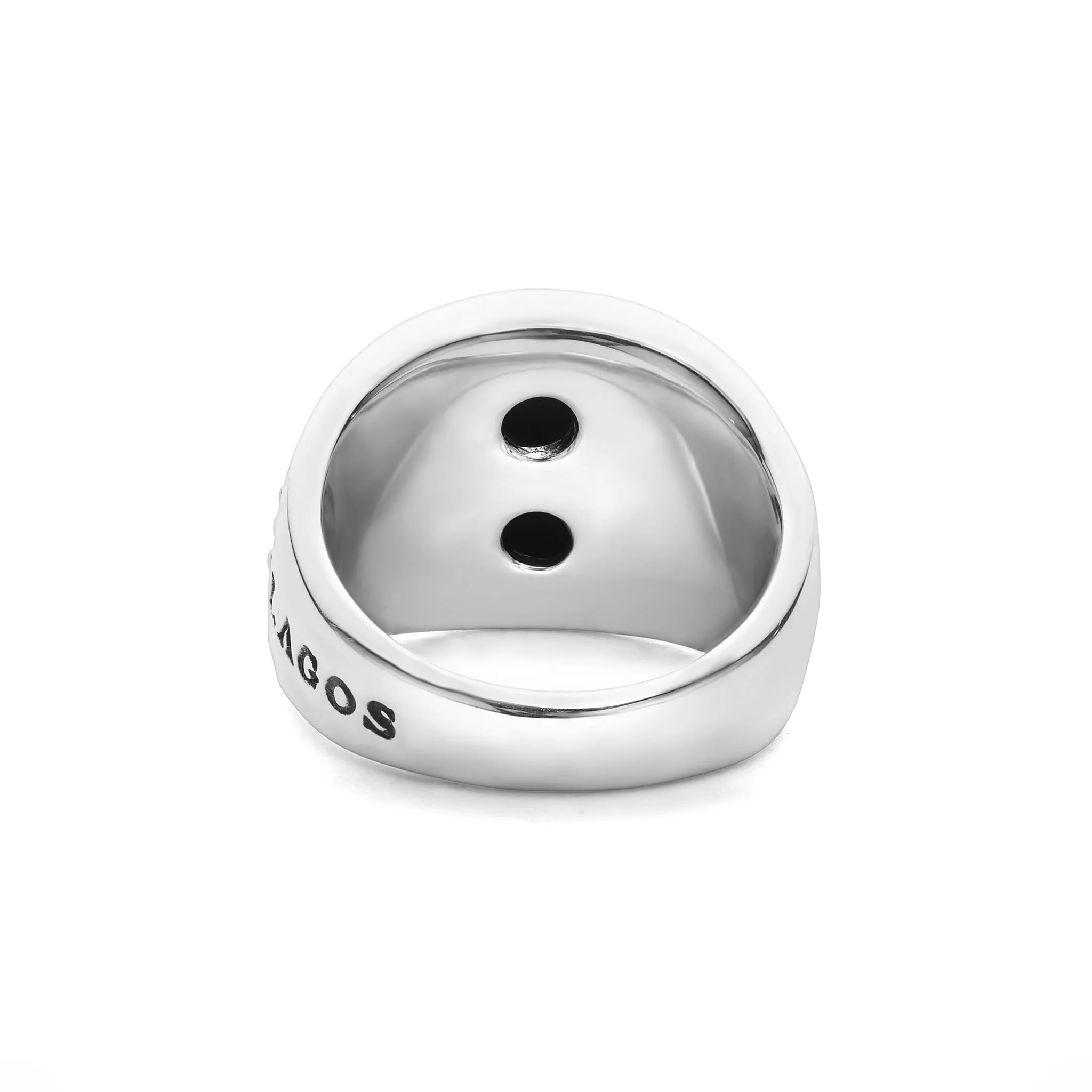 Anthem Black Agate Oval Band Ring - Image 5