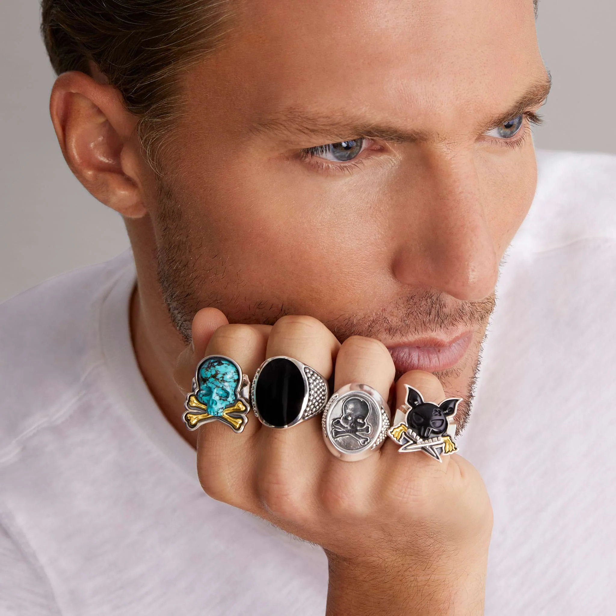 Anthem Black Agate Oval Statement Ring - Image 6