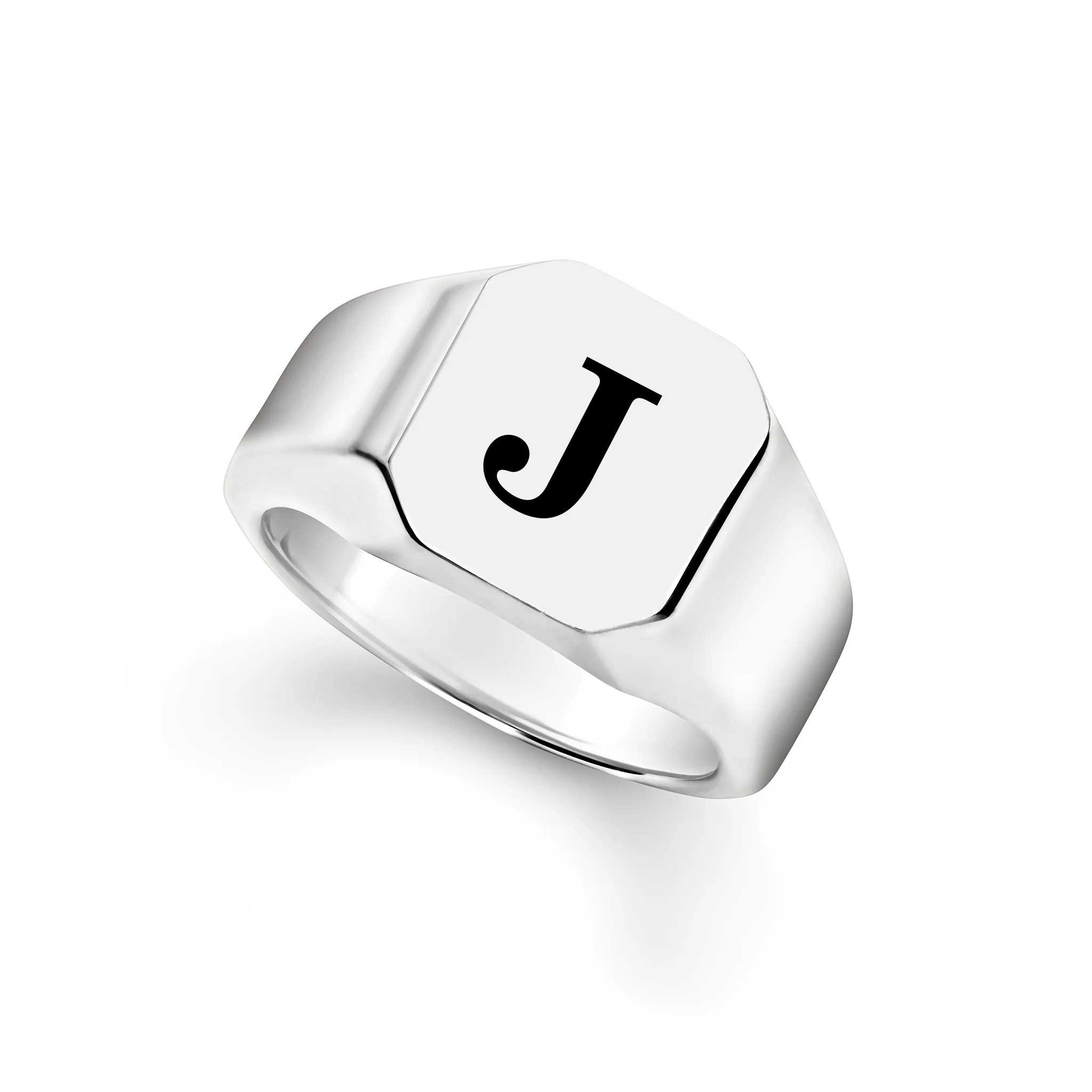 Anthem Sterling Silver Octagon Signet Ring - Image 6