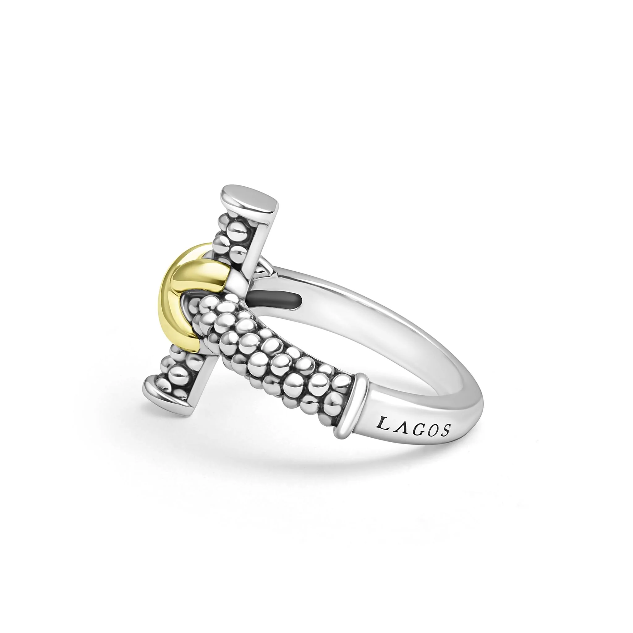 Anthem Two-Tone Cross Band Ring - Image 4
