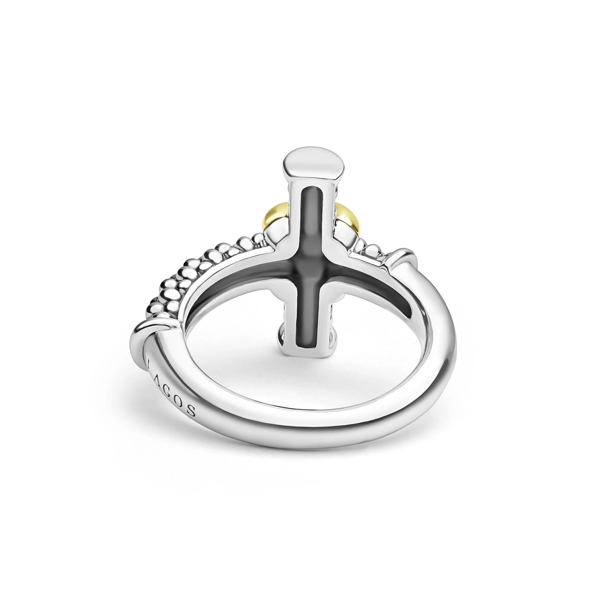 Anthem Two-Tone Cross Band Ring - Image 5