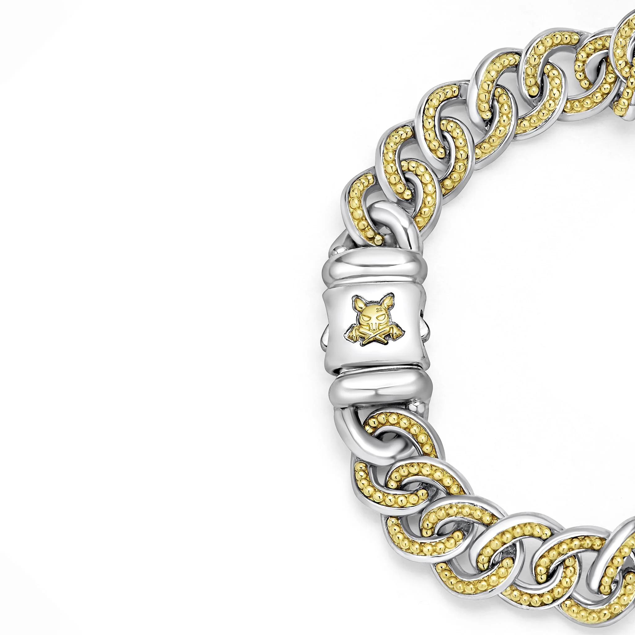 Anthem Two-Tone Caviar Curb Chain Bracelet | 12mm - Image 4