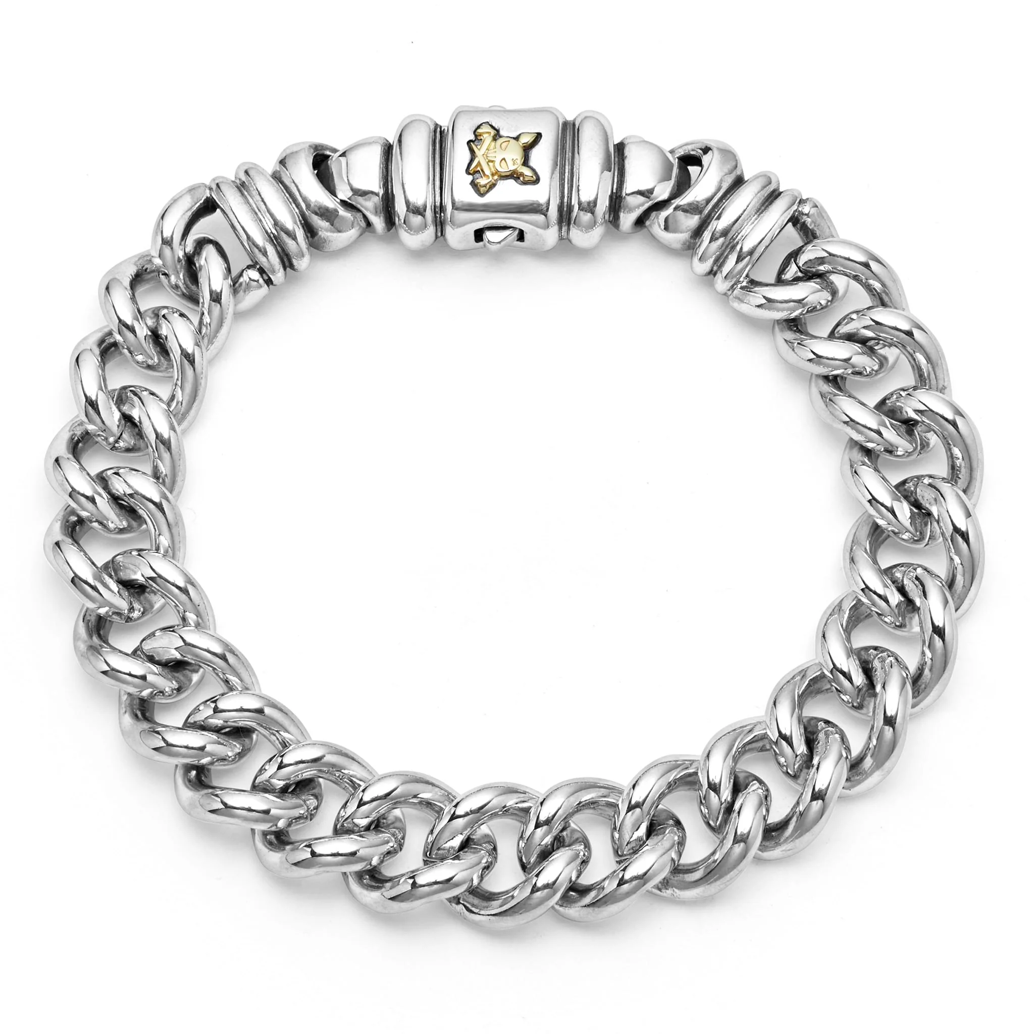 Anthem Sterling Silver Curb Chain Bracelet | 12mm