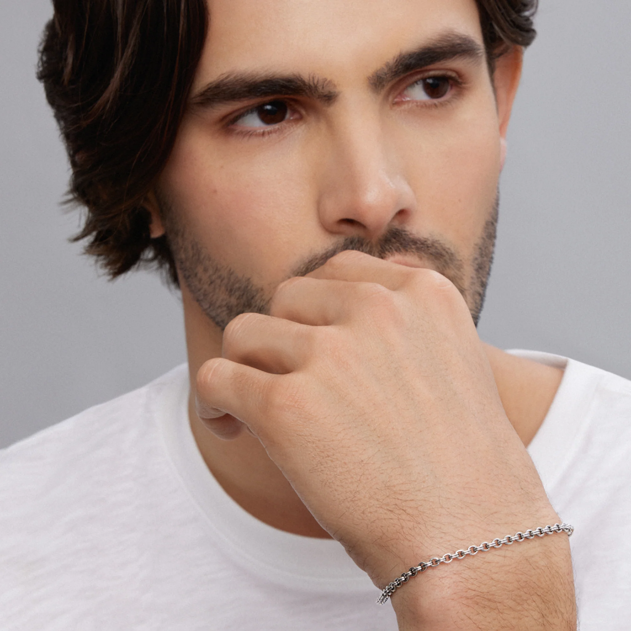 Anthem Sterling Silver Double Link Chain Bracelet | 3mm - Image 2