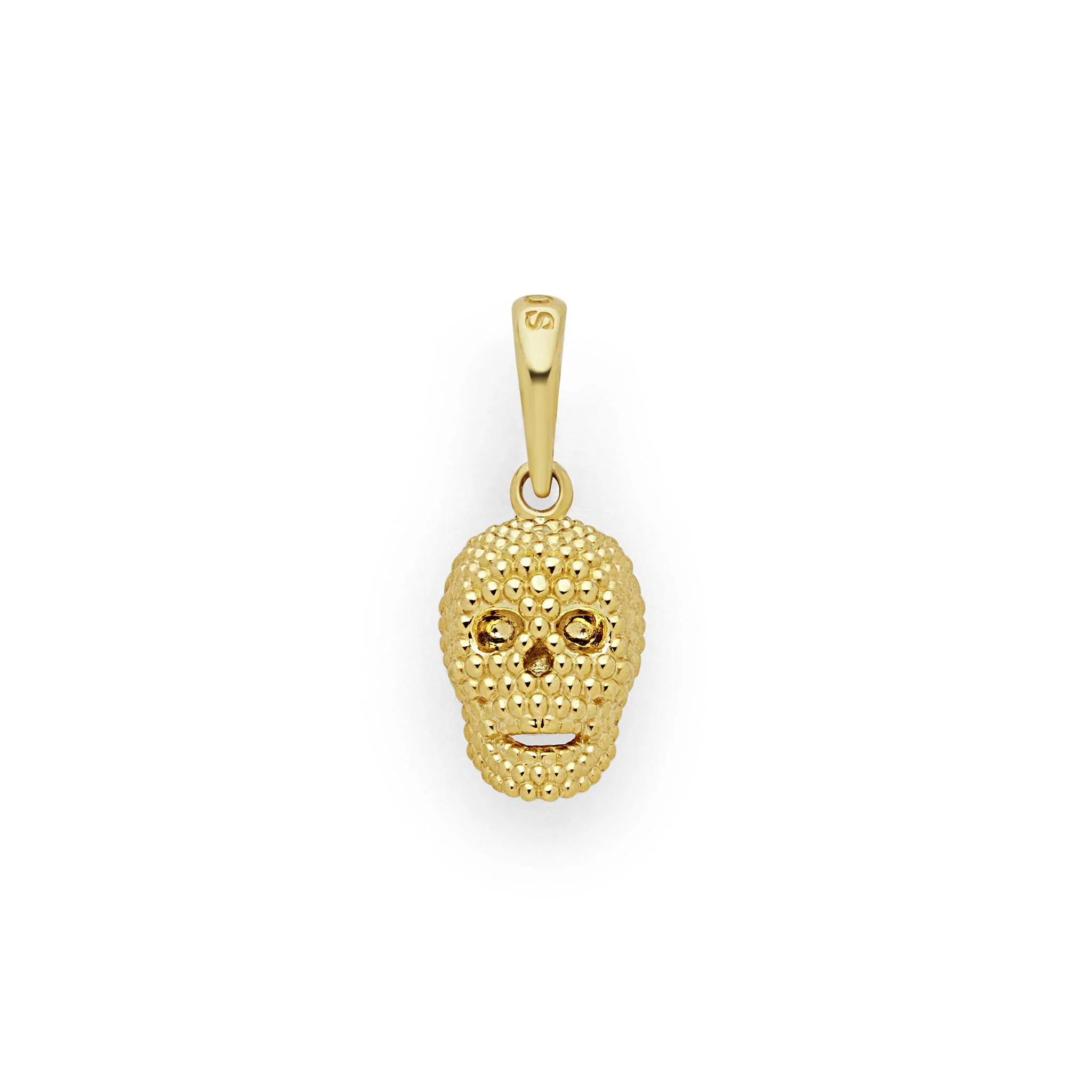 Anthem 18K Gold Caviar Skull Amulet