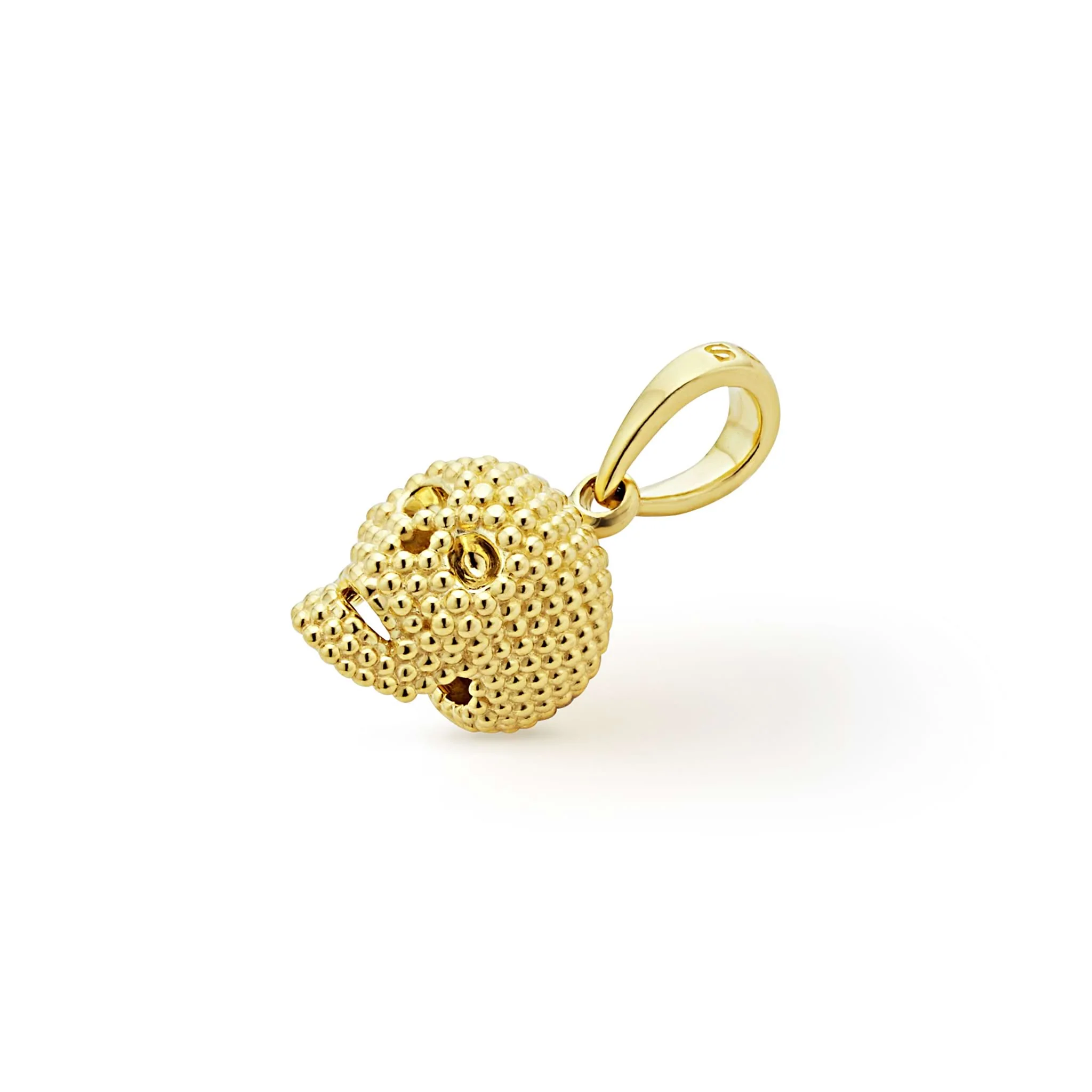 Anthem 18K Gold Caviar Skull Amulet - Image 3