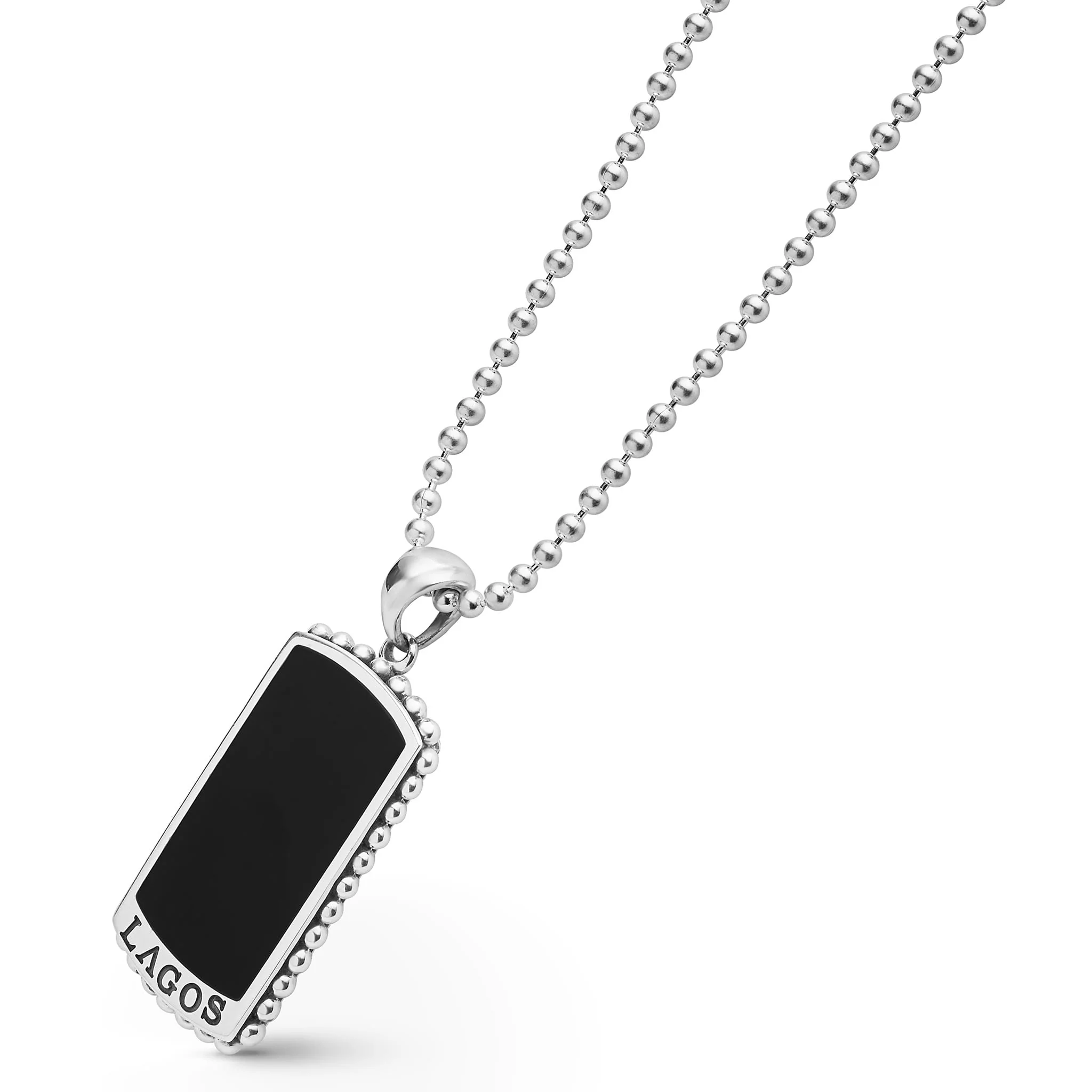 Anthem Black Agate Tag Amulet Necklace - Image 4