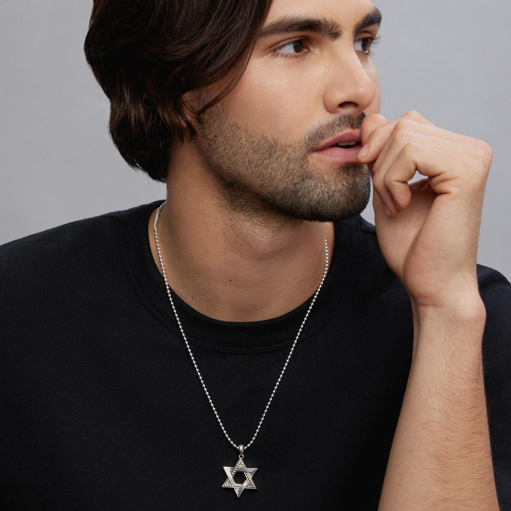 Anthem Two-Tone Star of David Amulet Necklace - Image 2