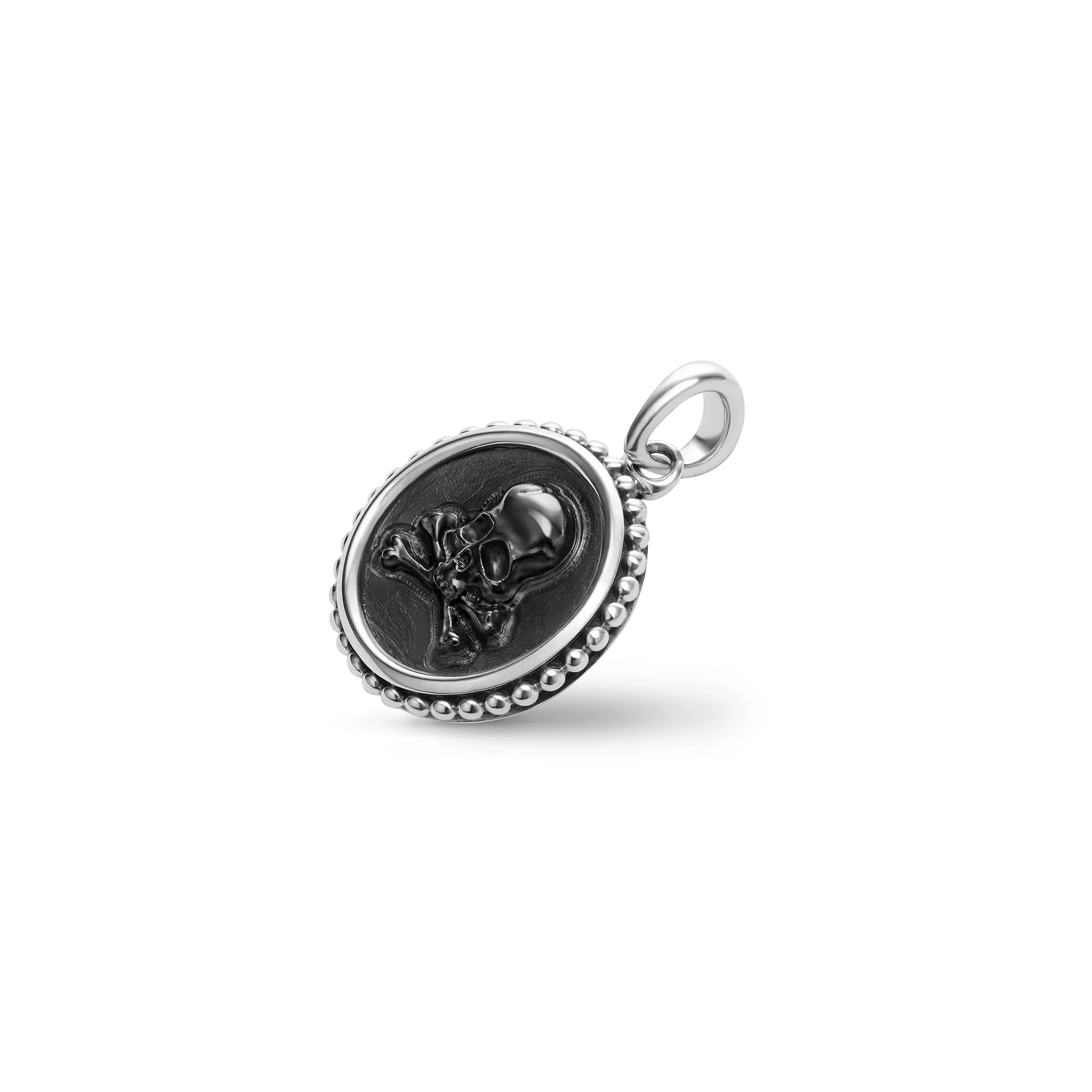 Anthem Small Onyx Skull Crossbone Amulet - Image 3