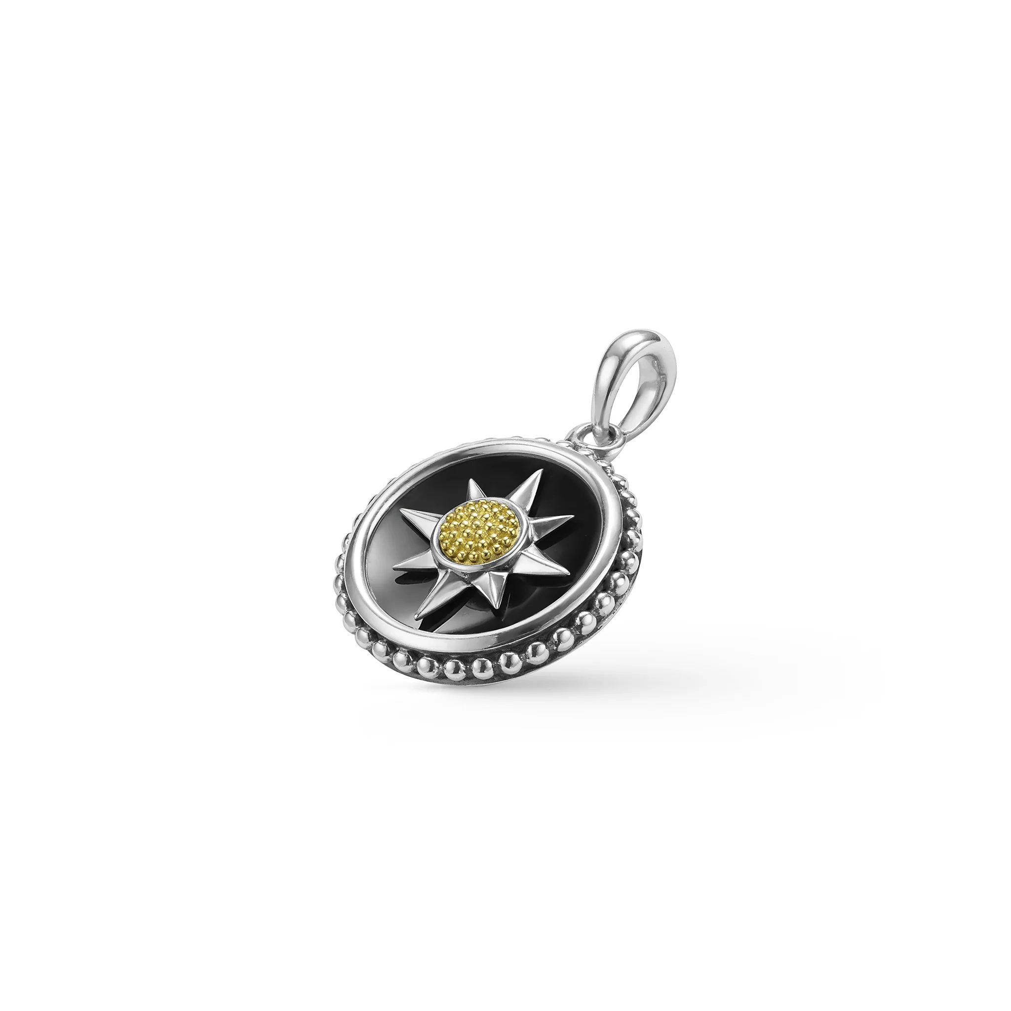 Anthem Small Two-Tone Black Agate Sun Amulet - Image 3