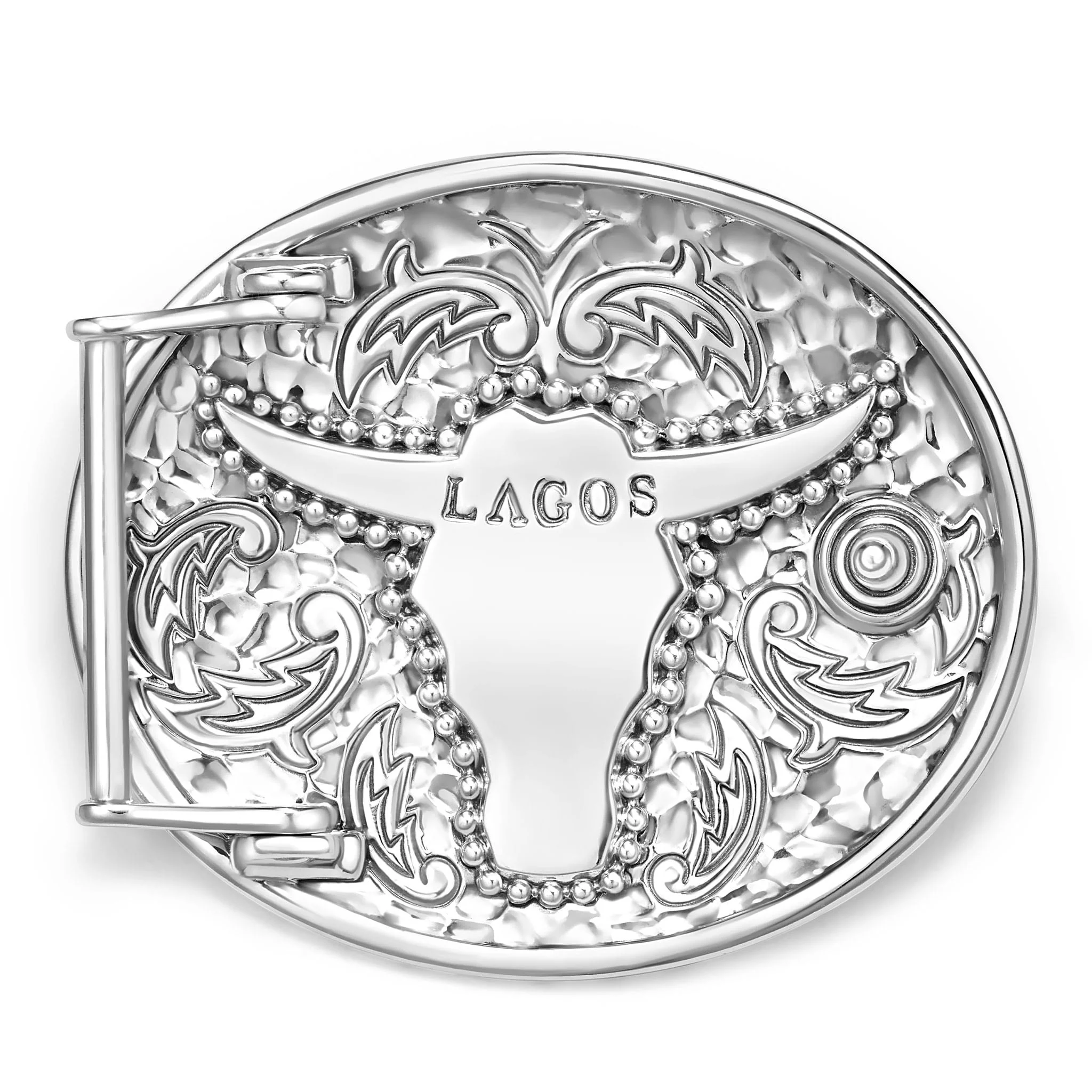Anthem Black Agate Long Horn Belt Buckle - Image 4
