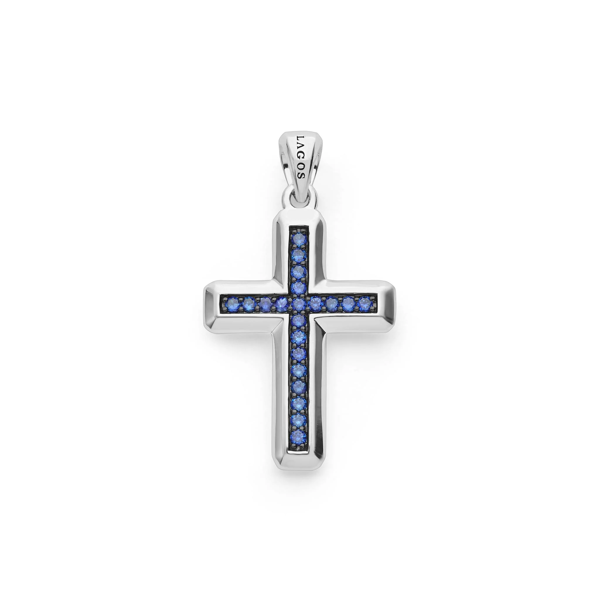 Anthem Sterling Silver & Blue Sapphire Cross Amulet