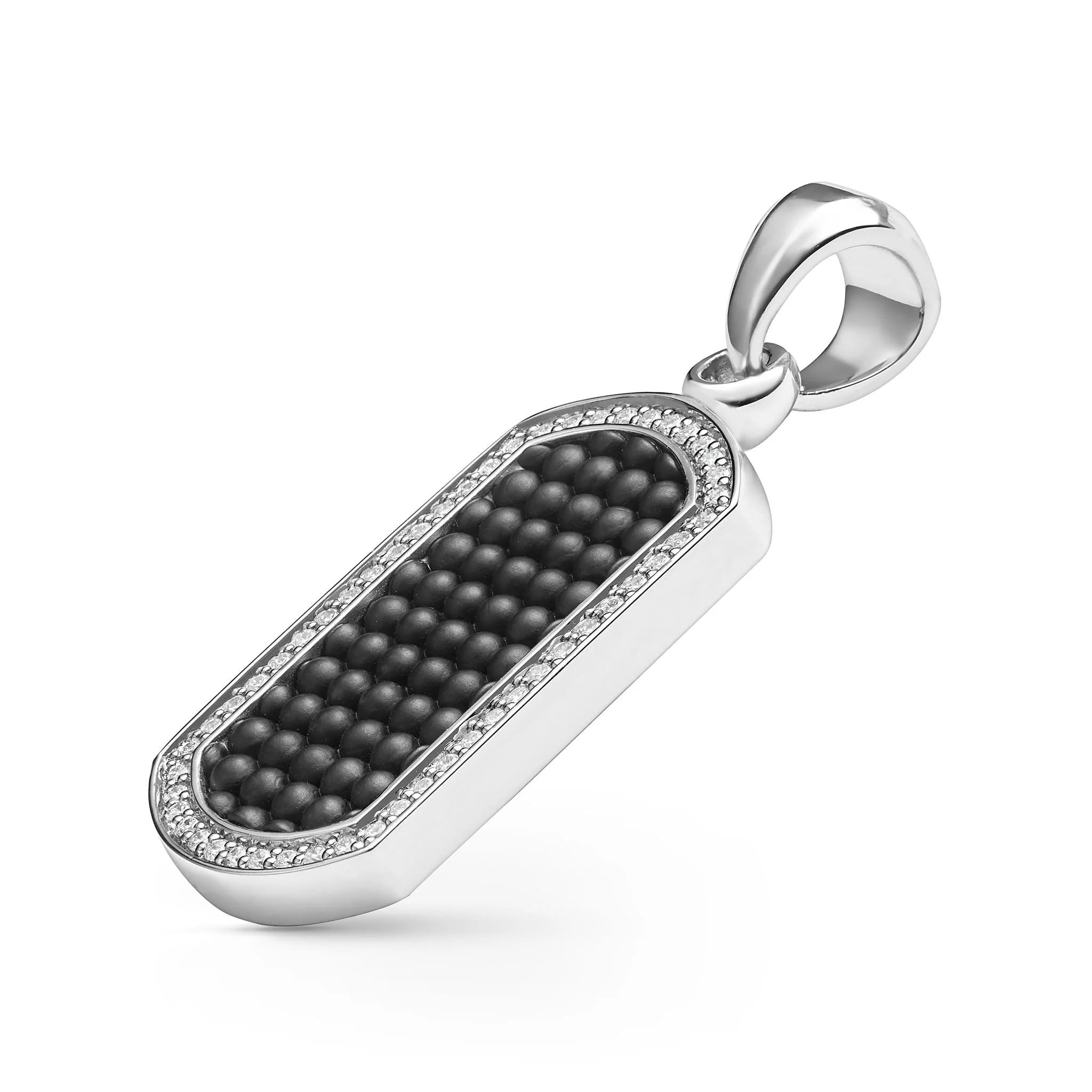 Anthem Matte Black Ceramic Diamond Tag Amulet - Image 2