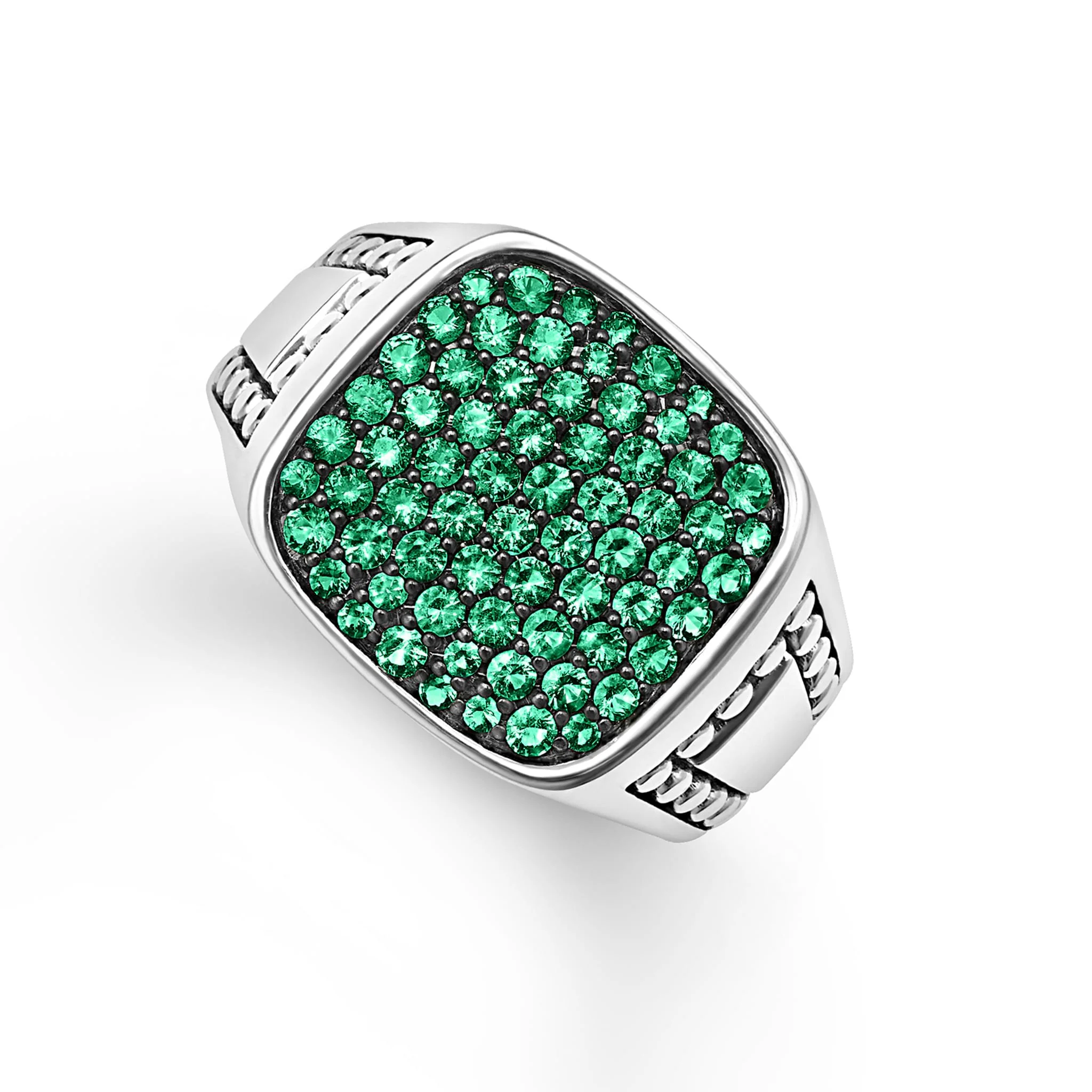 Anthem Sterling Silver Large Emerald Square Ring