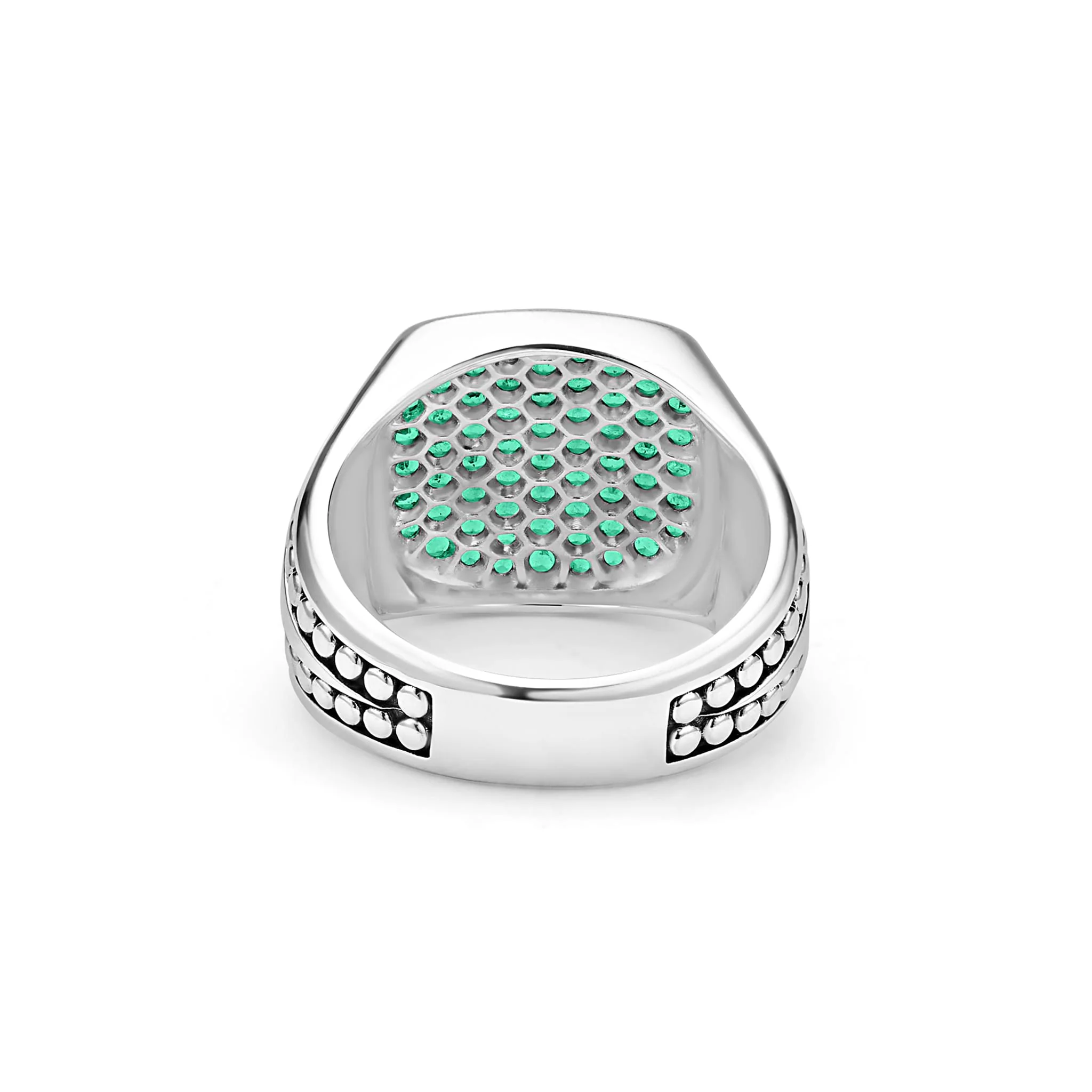 Anthem Sterling Silver Large Emerald Square Ring - Image 4