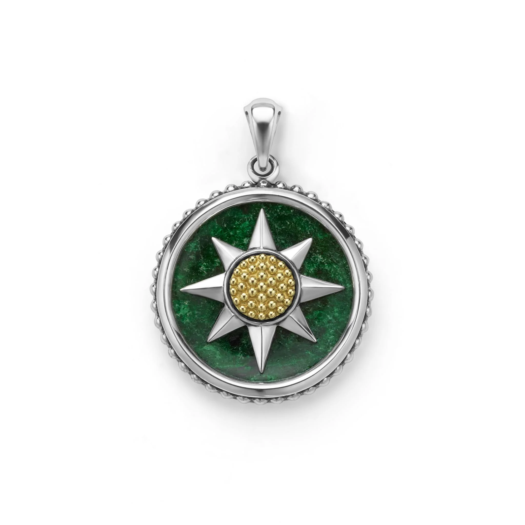 Anthem Large Two-Tone Jade Sun Amulet
