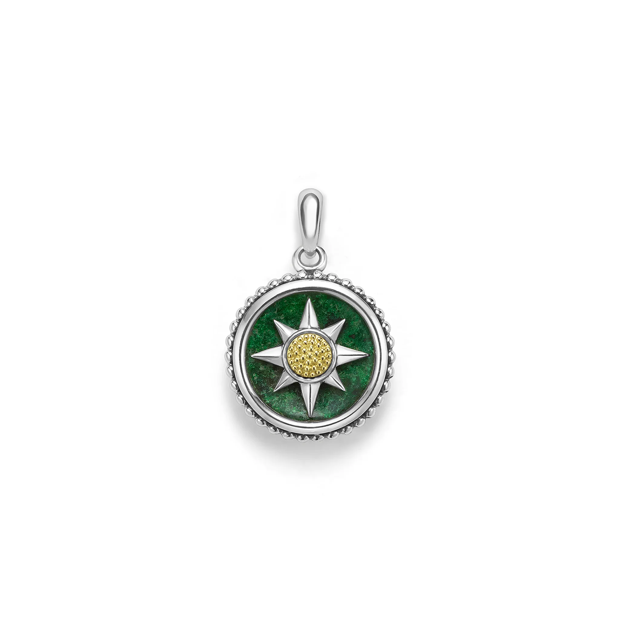 Anthem Small Two-Tone Jade Sun Amulet