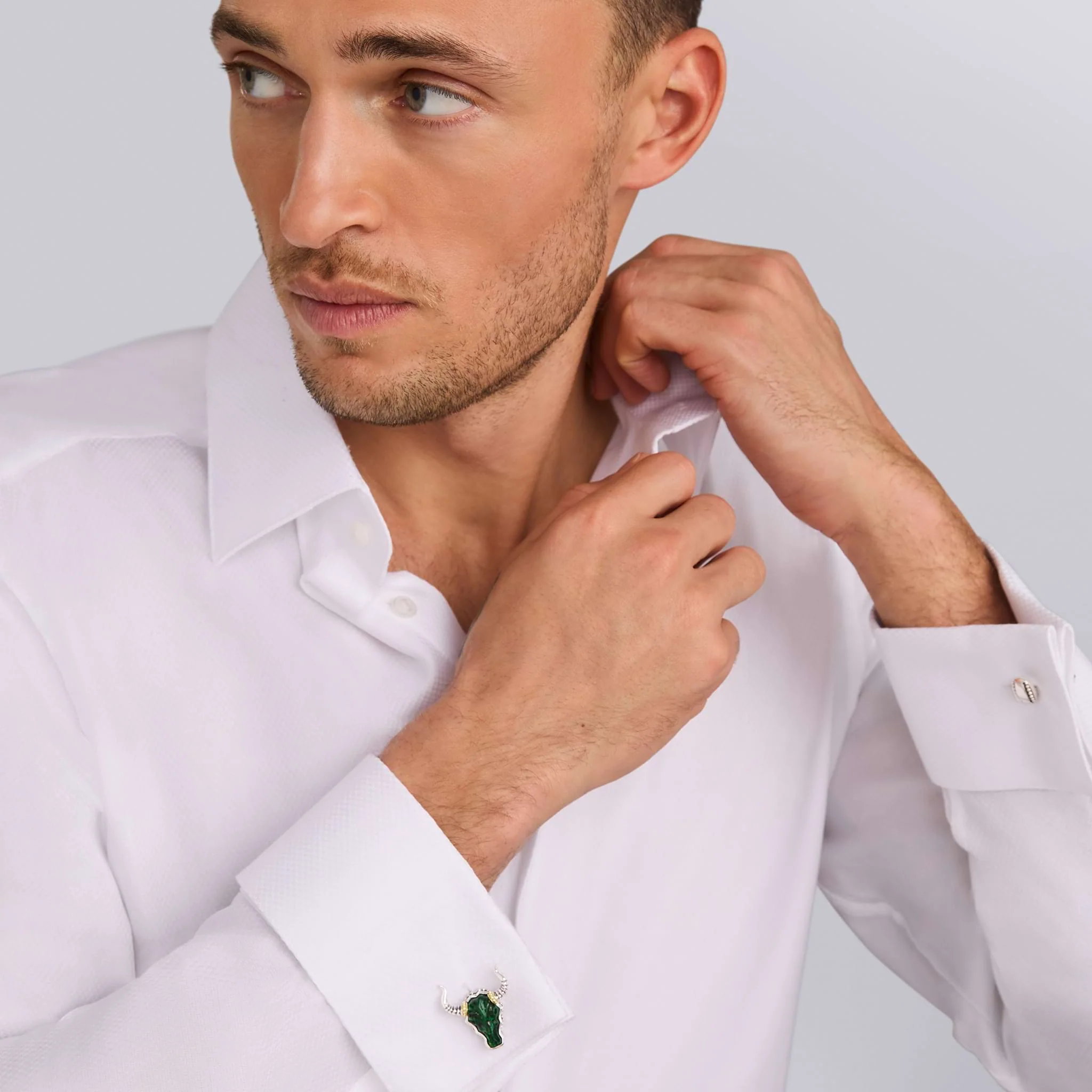 Anthem Jade Long Horn Cufflinks - Image 2