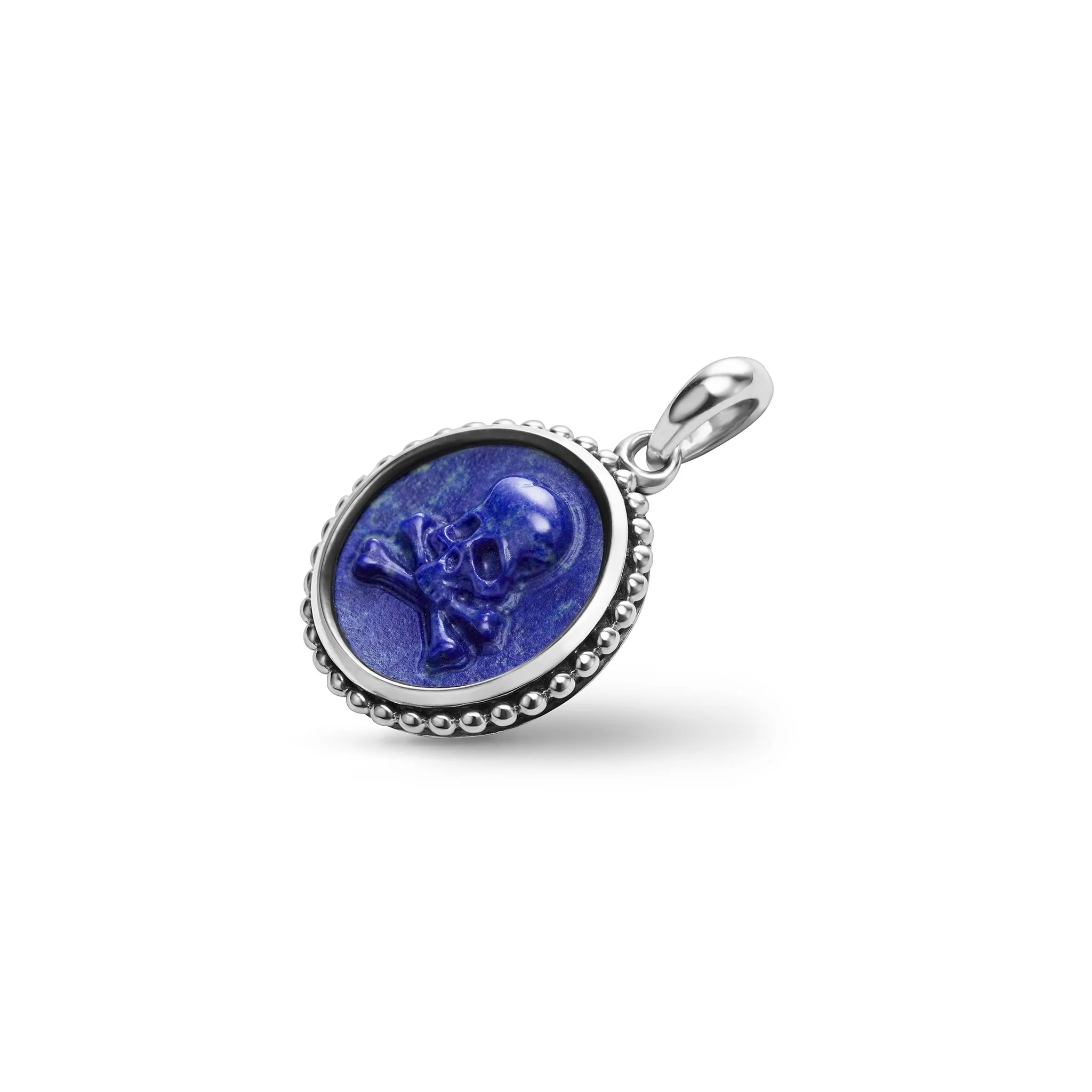 Anthem Small Lapis Skull Crossbone Amulet - Image 3