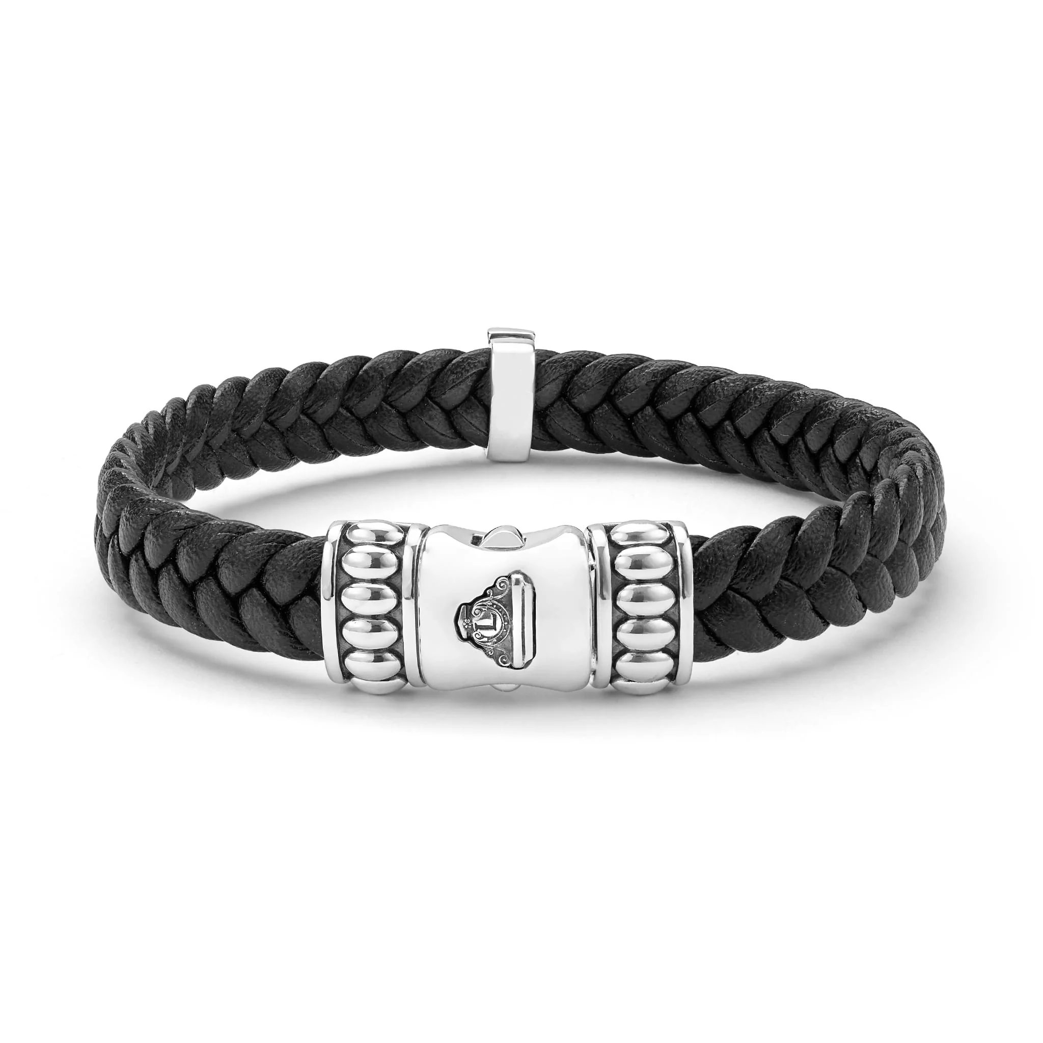 Anthem Two-Tone Braided Vegan Leather Cross Bracelet - Image 4