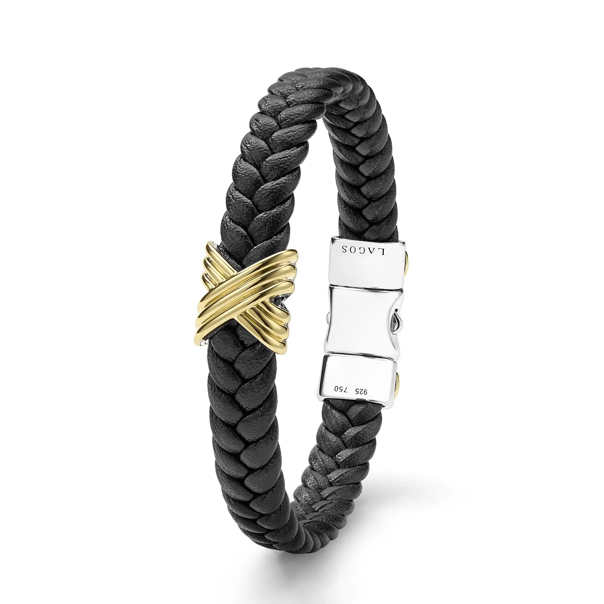 Anthem Two-Tone Braided Vegan Leather X Bracelet - Image 5