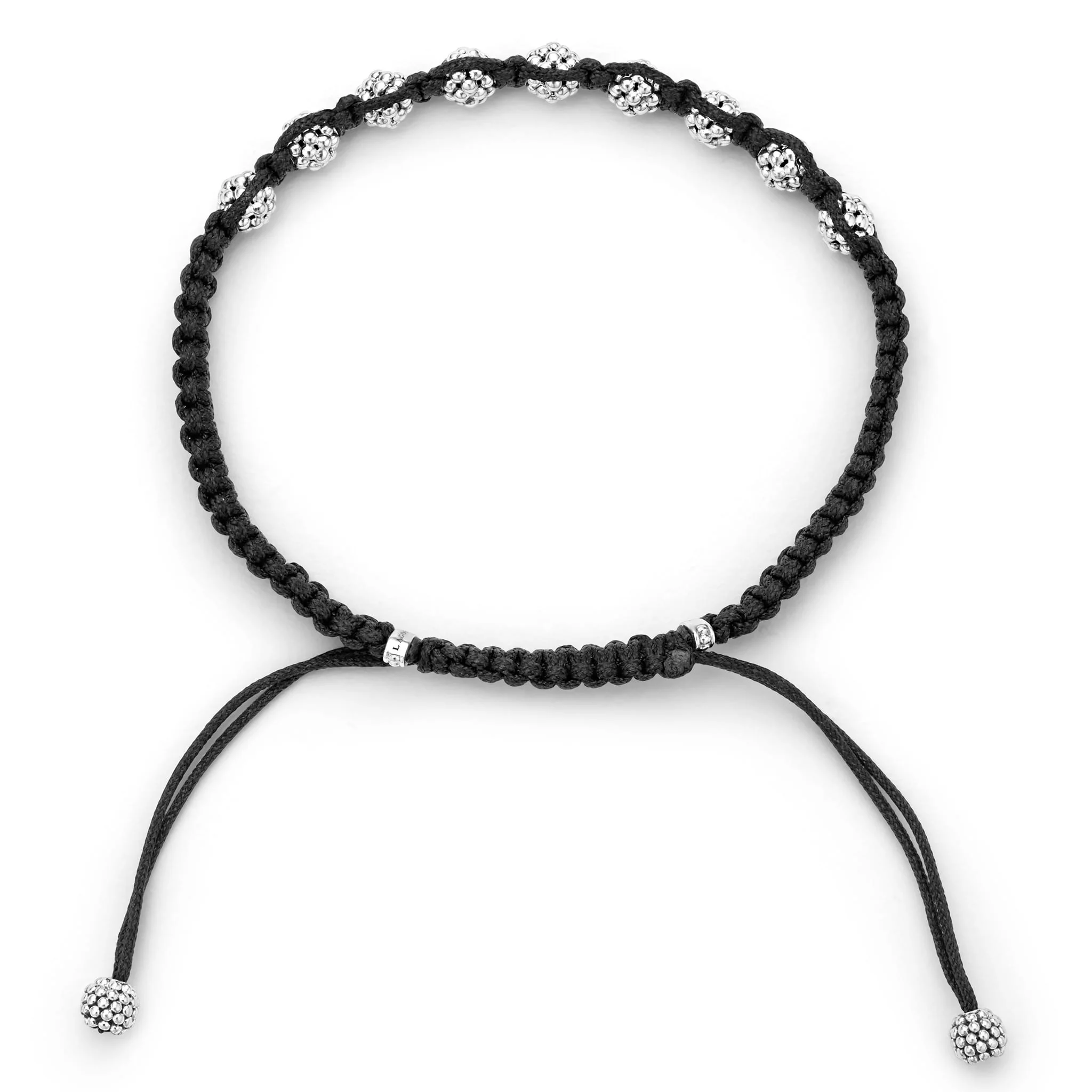 Anthem Sterling Silver & Black Macrame Bracelet - Image 3