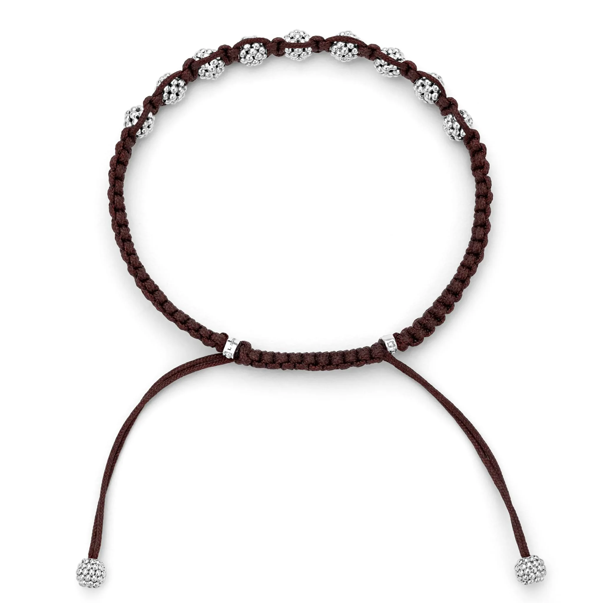 Anthem Sterling Silver & Brown Macrame Bracelet - Image 3