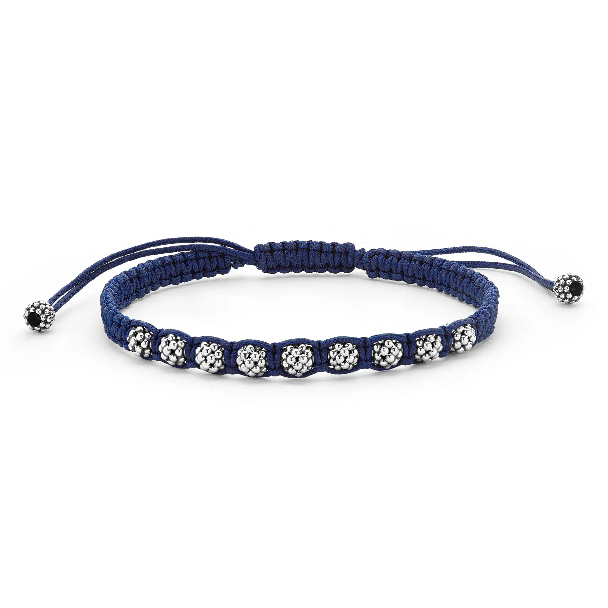 Anthem Sterling Silver & Navy Blue Macrame Bracelet