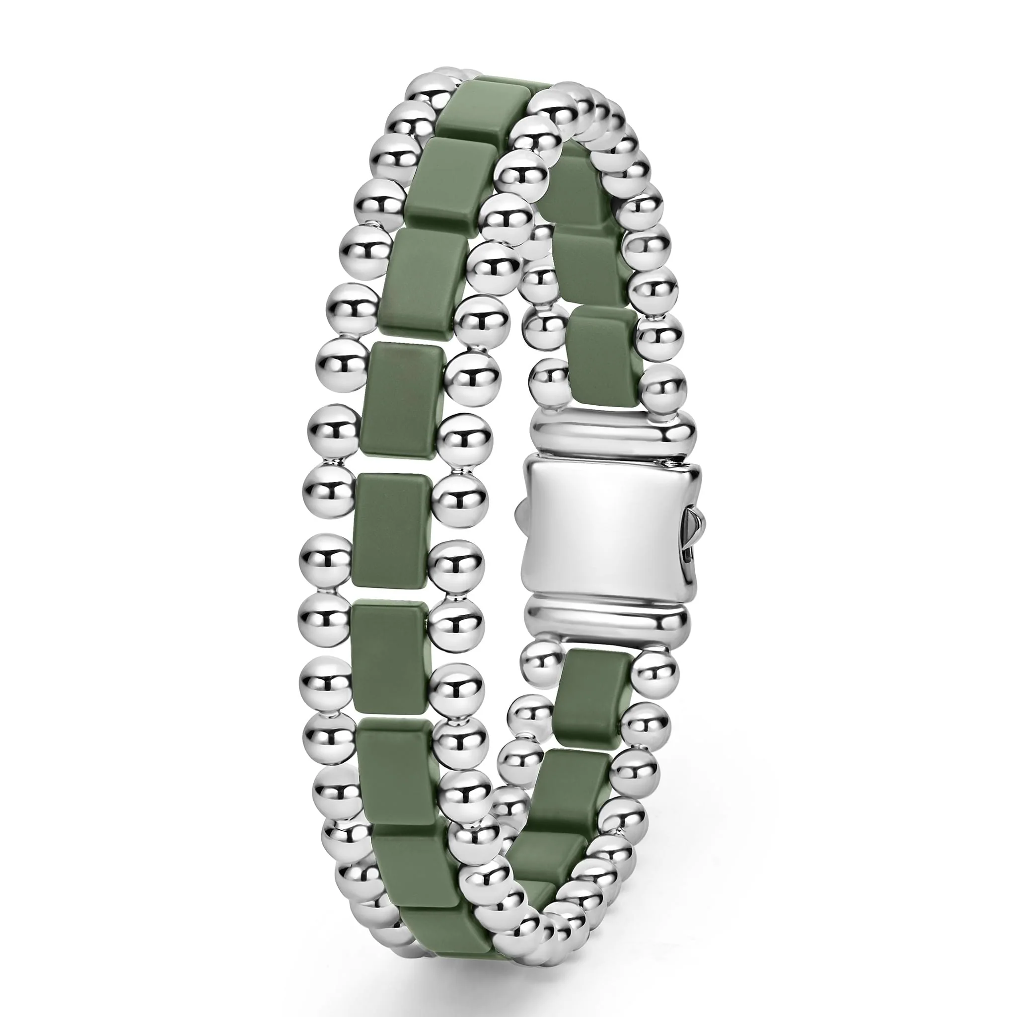 Anthem Matte Hunter Green Ceramic Link Bracelet - Image 5