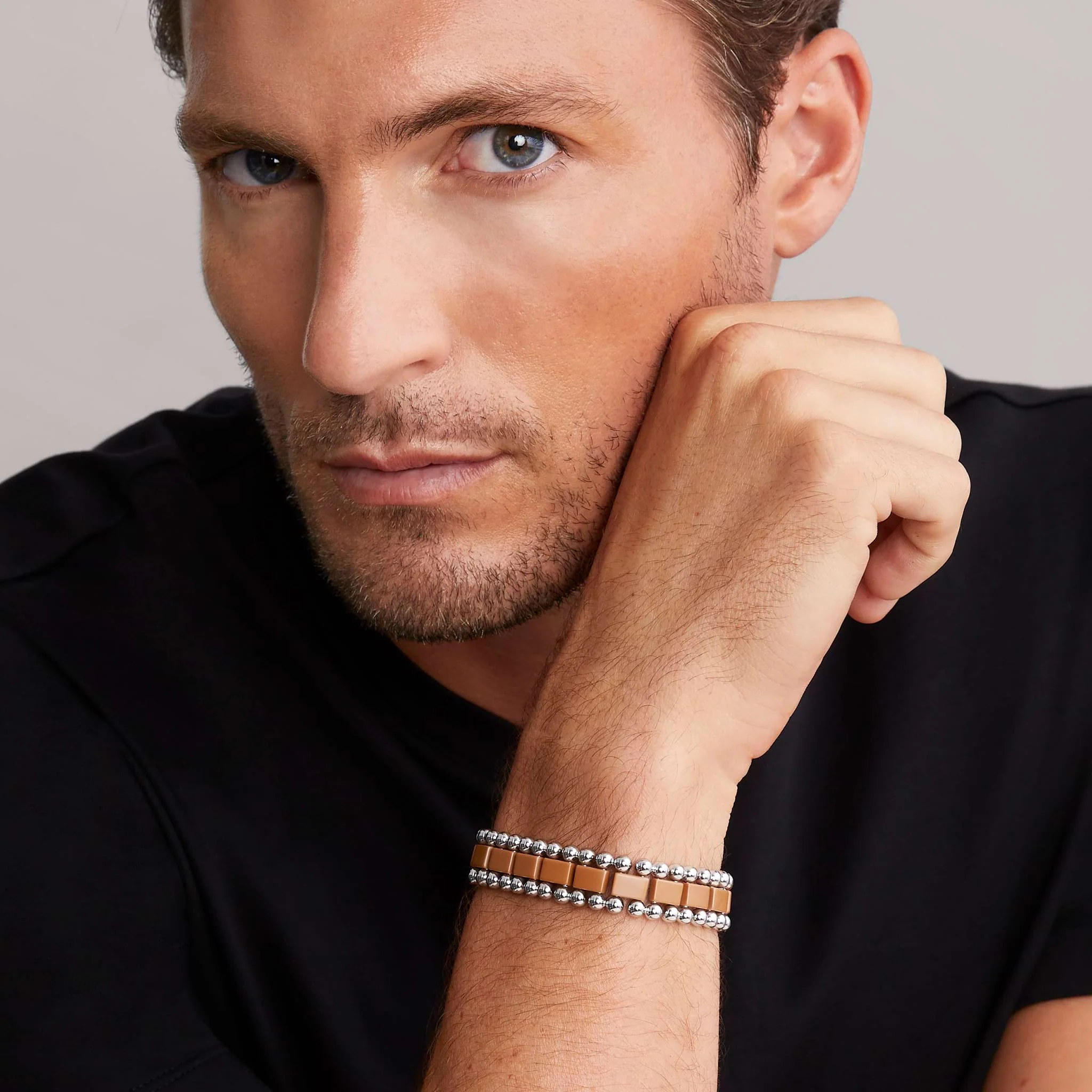 Anthem Matte Tan Ceramic Link Bracelet - Image 2