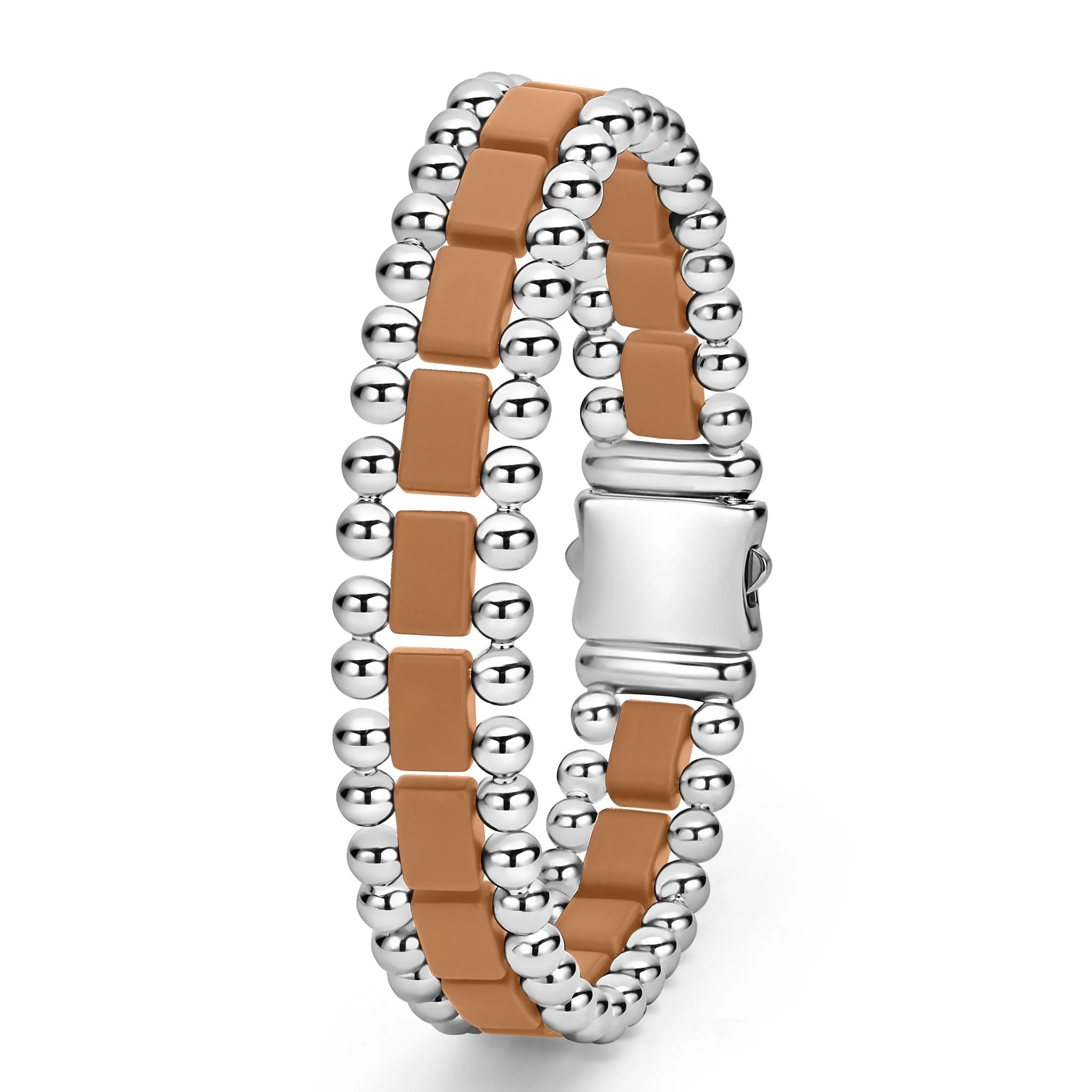 Anthem Matte Tan Ceramic Link Bracelet - Image 4