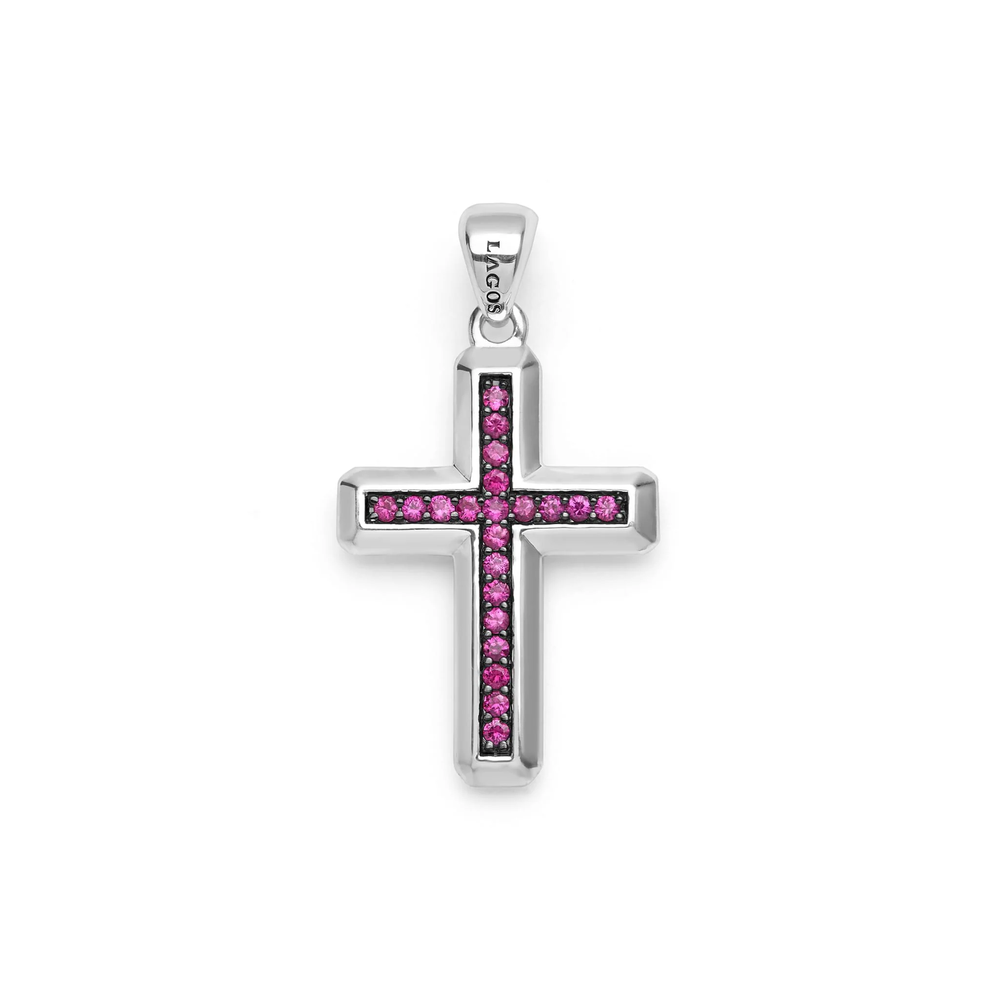 Anthem Sterling Silver & Ruby Cross Amulet