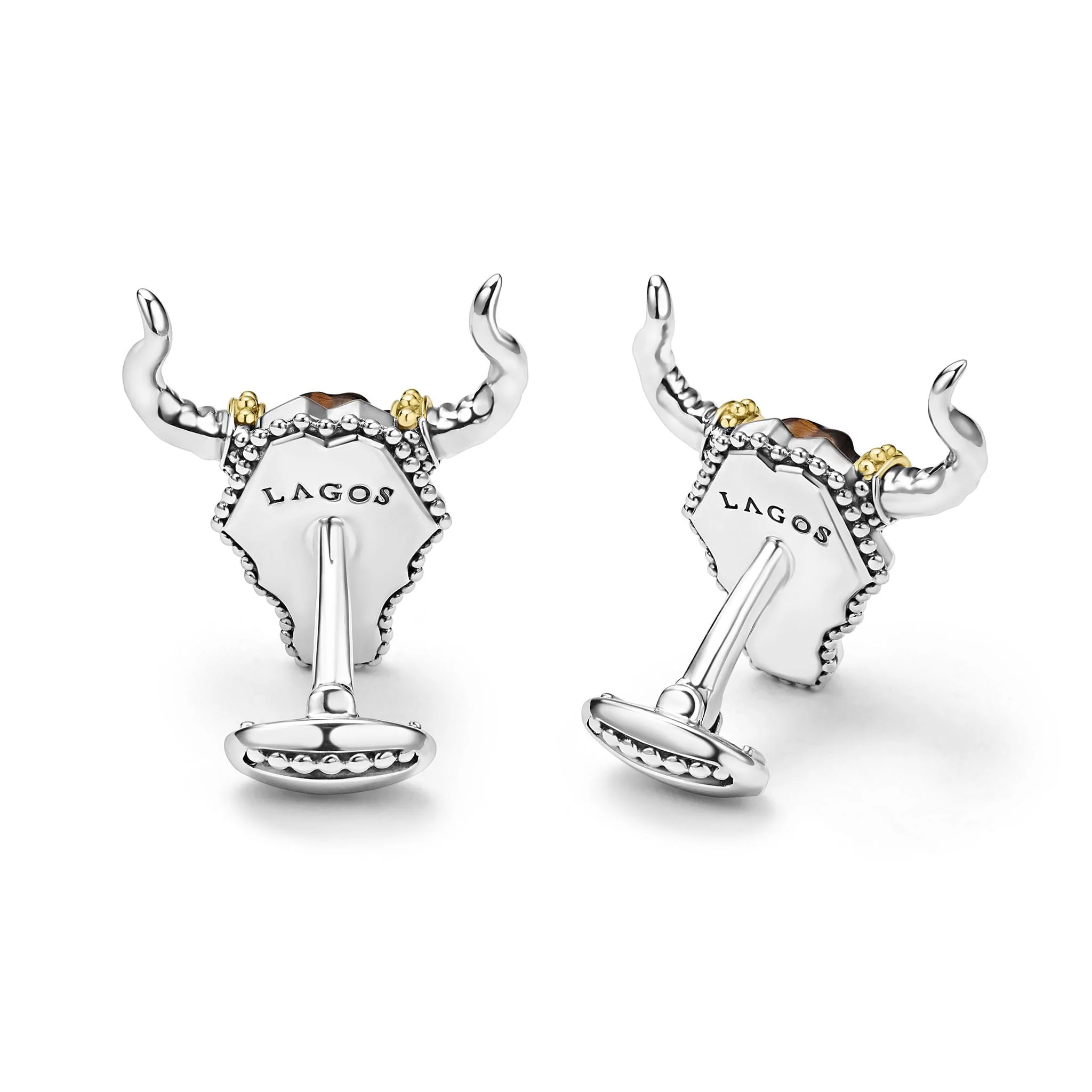 Anthem Tiger Eye Long Horn Cufflinks - Image 4