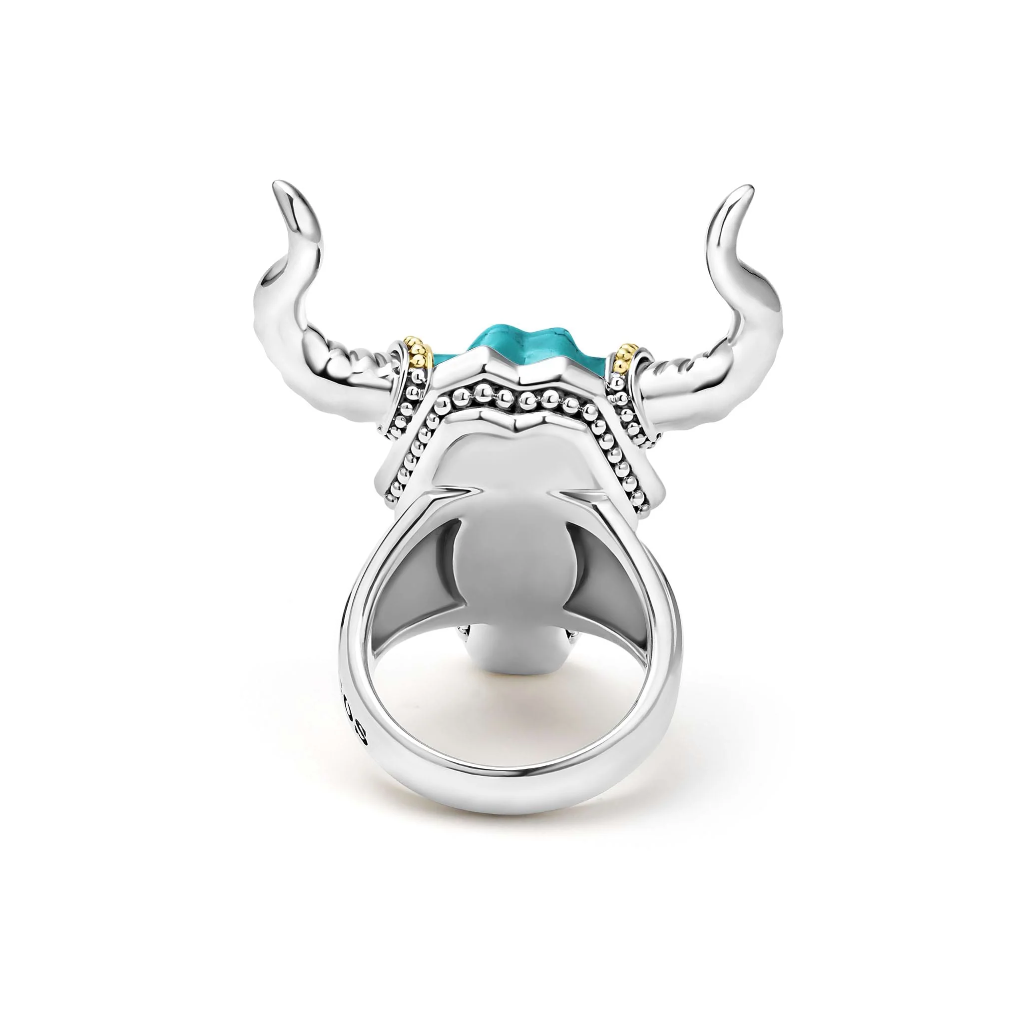Anthem Two-Tone Turquoise Long Horn Ring - Image 4