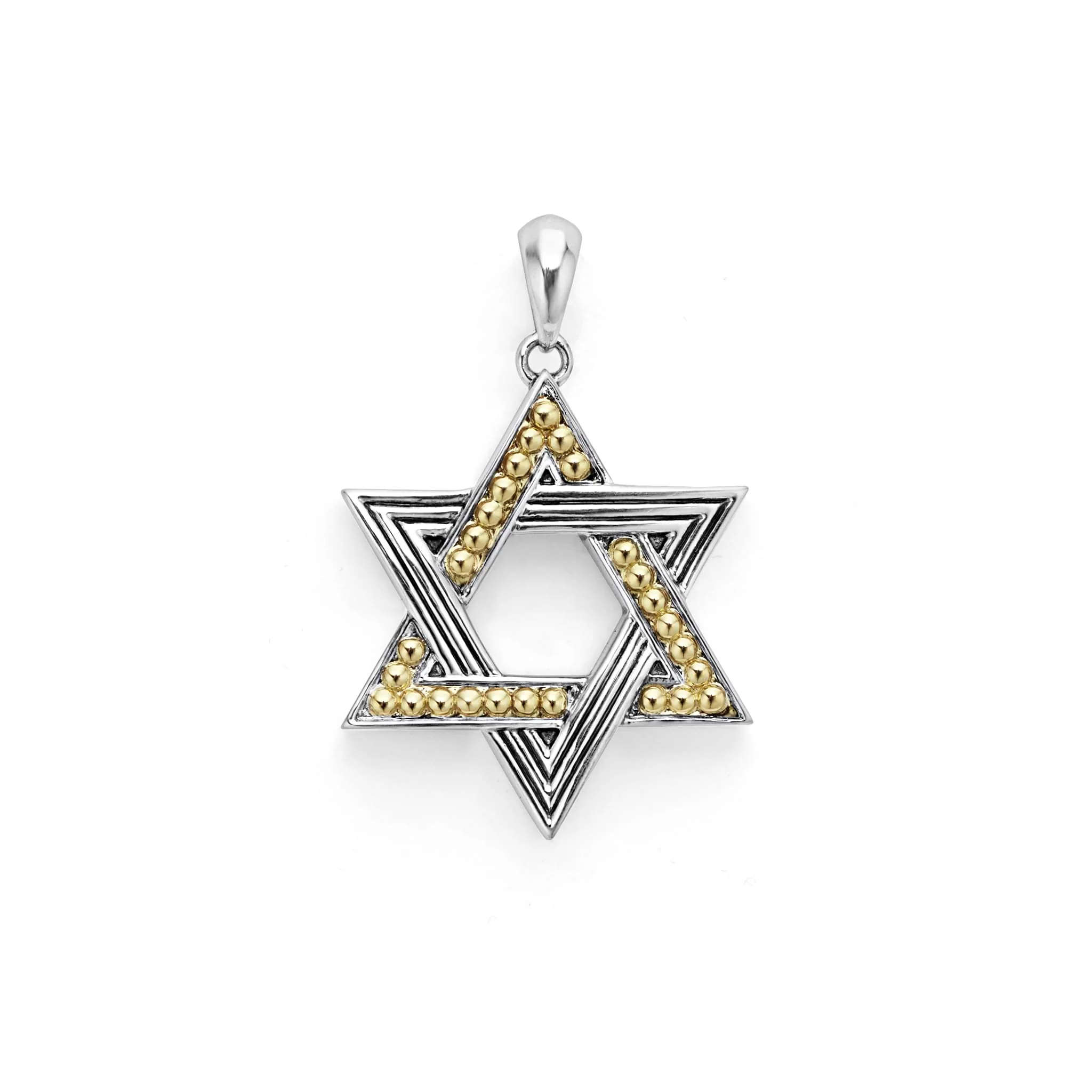 Anthem Large Two-Tone Star of David Amulet