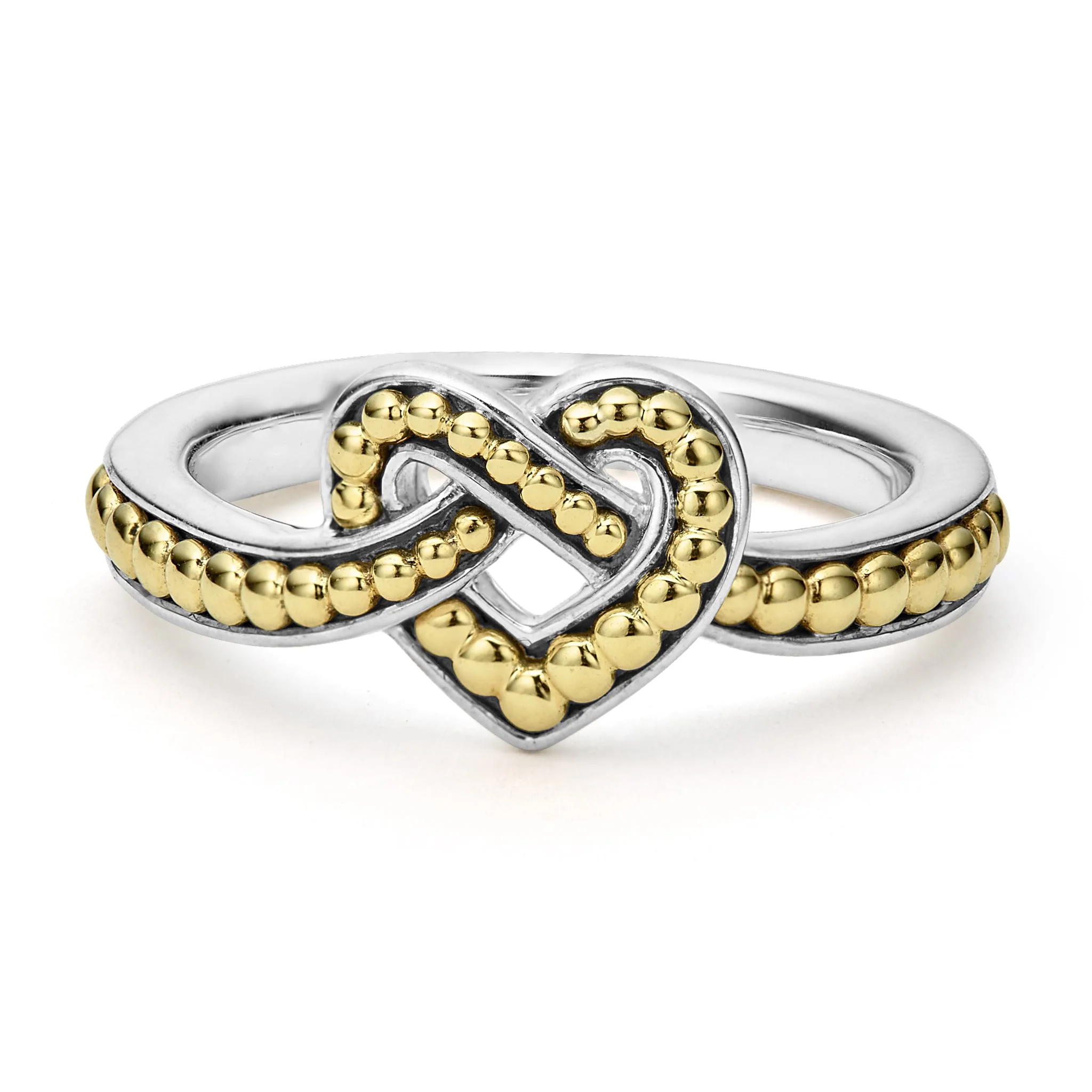 Beloved Small Two-Tone Heart Ring - Image 3