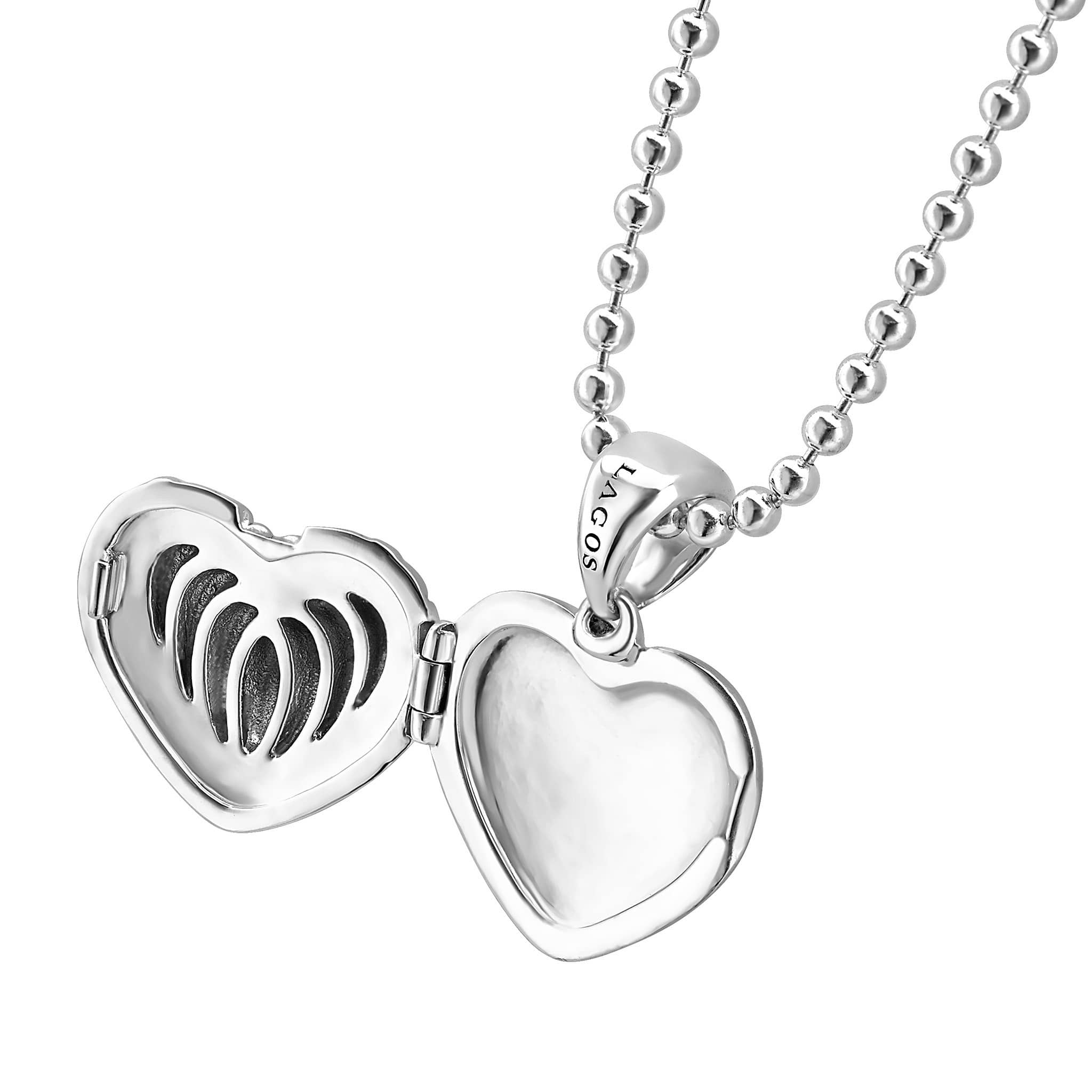 Beloved Fluted Heart Locket Necklace - Image 4