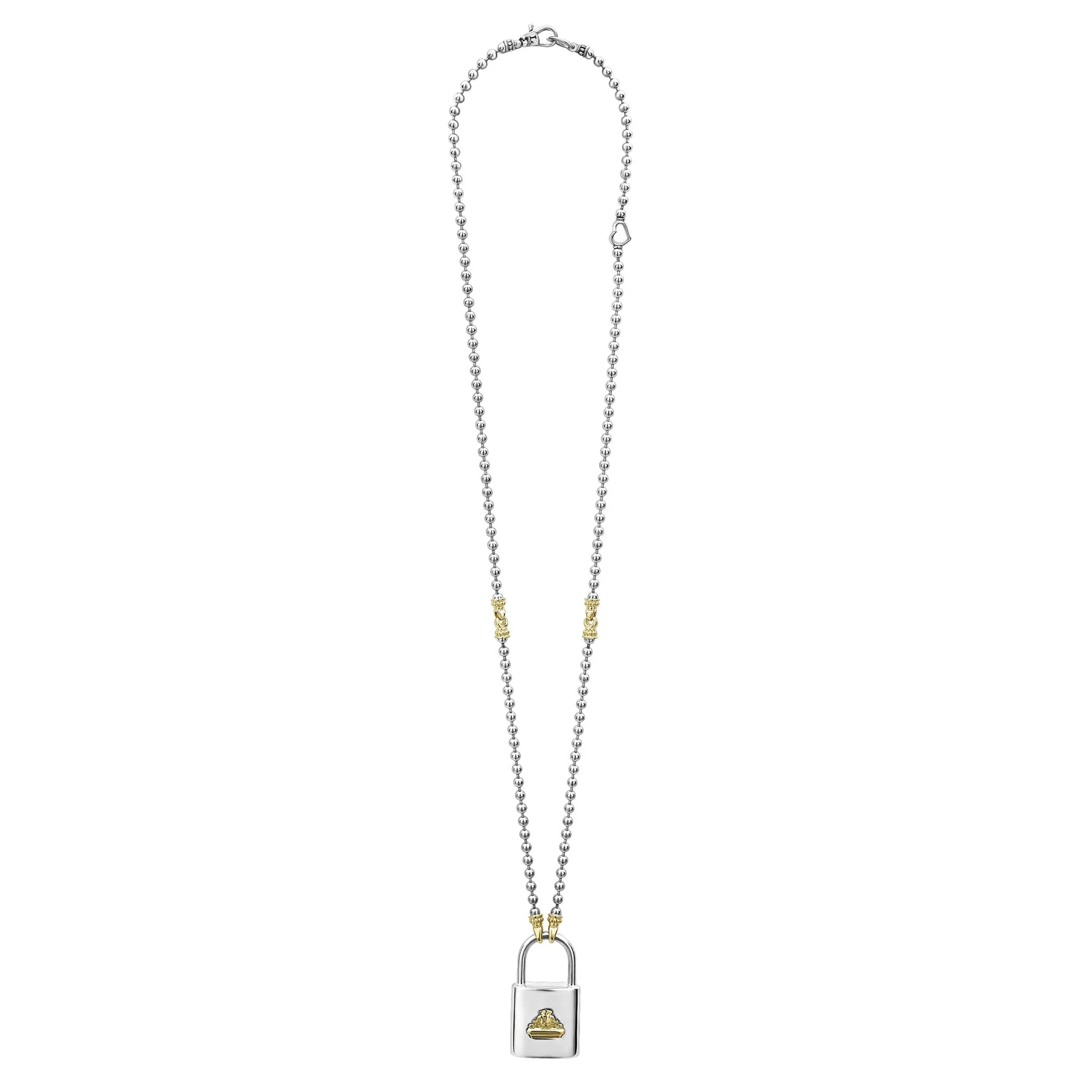 Beloved Large Two-Tone Lock Necklace - Image 3