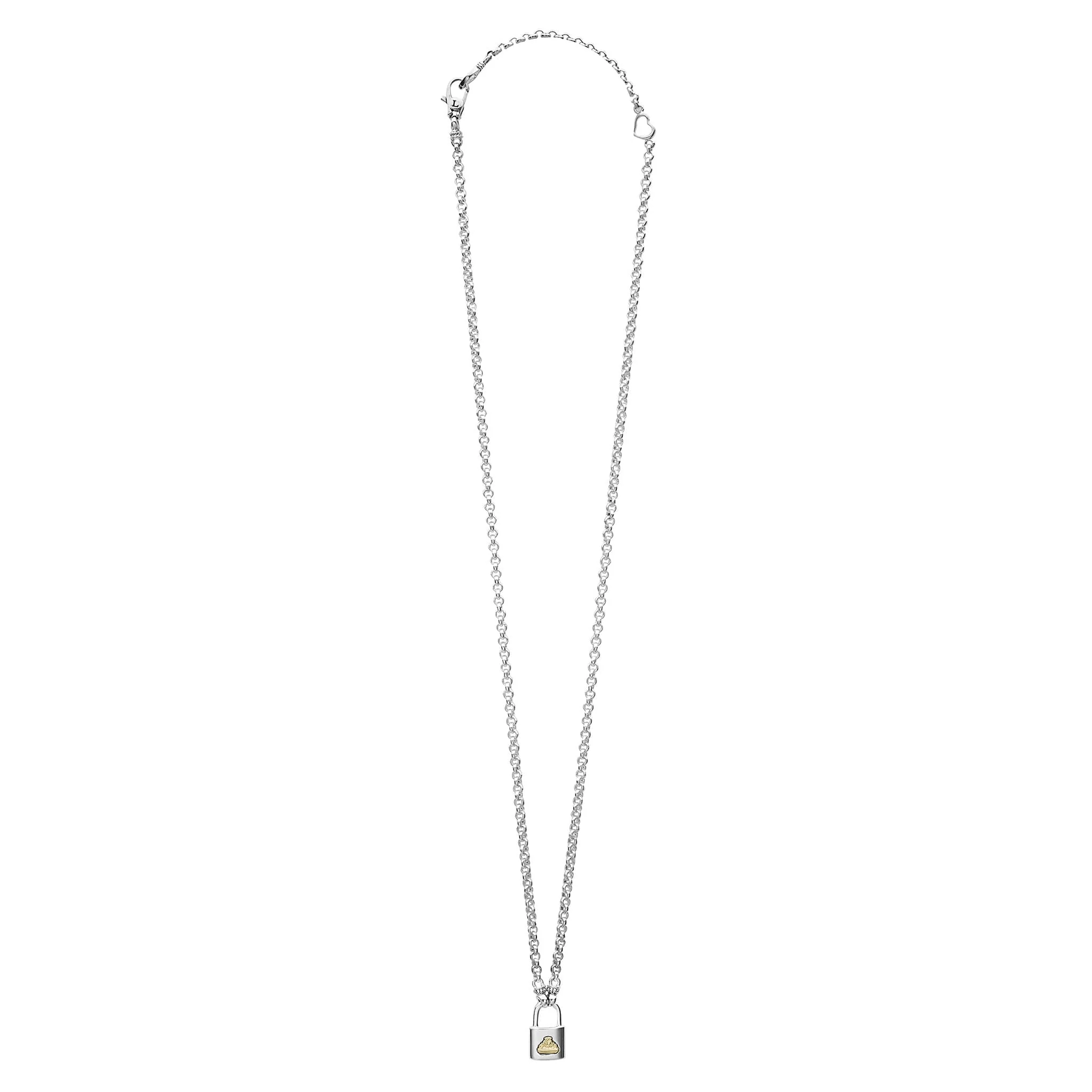 Beloved Petite Two-Tone Lock Necklace - Image 3