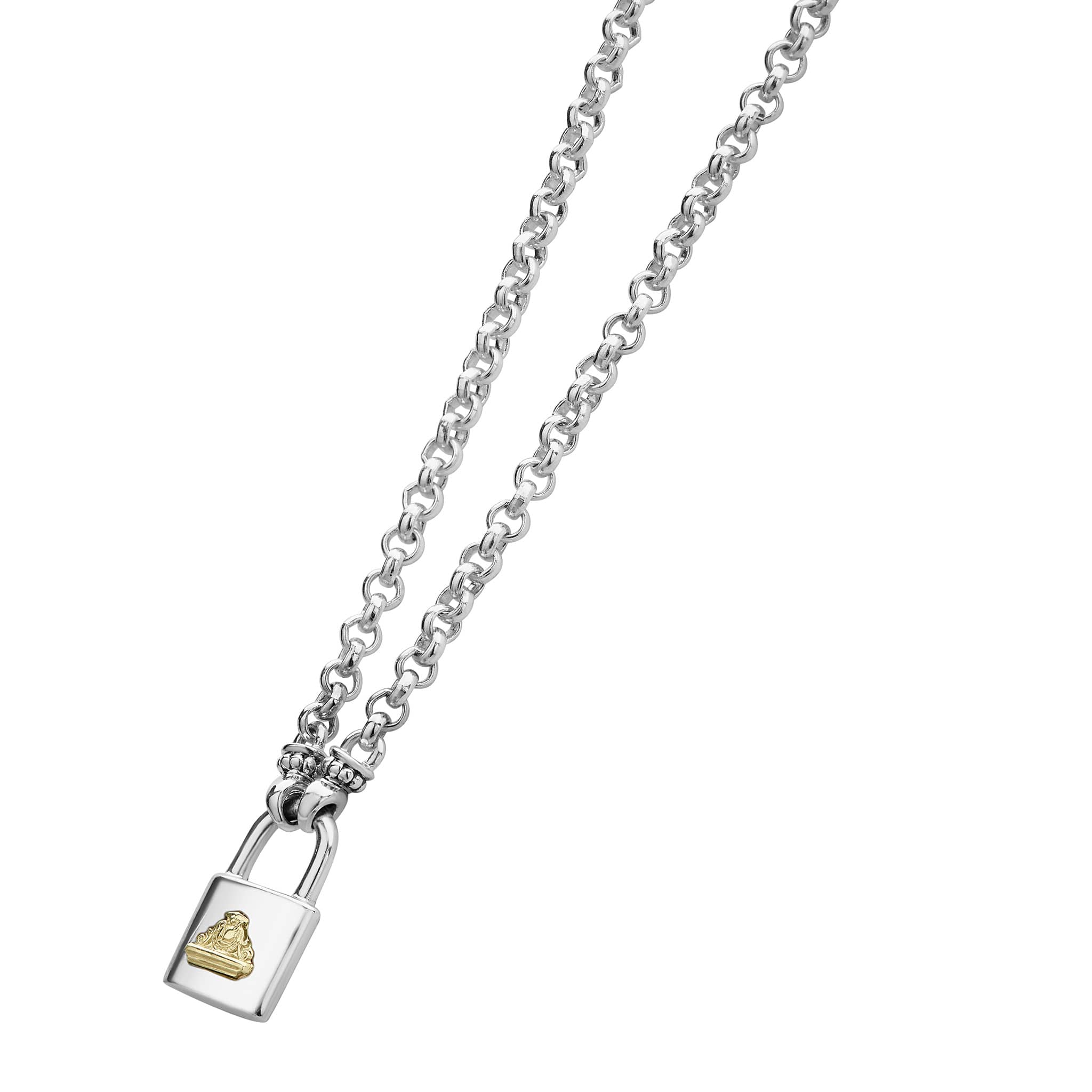 Beloved Petite Two-Tone Lock Necklace - Image 5