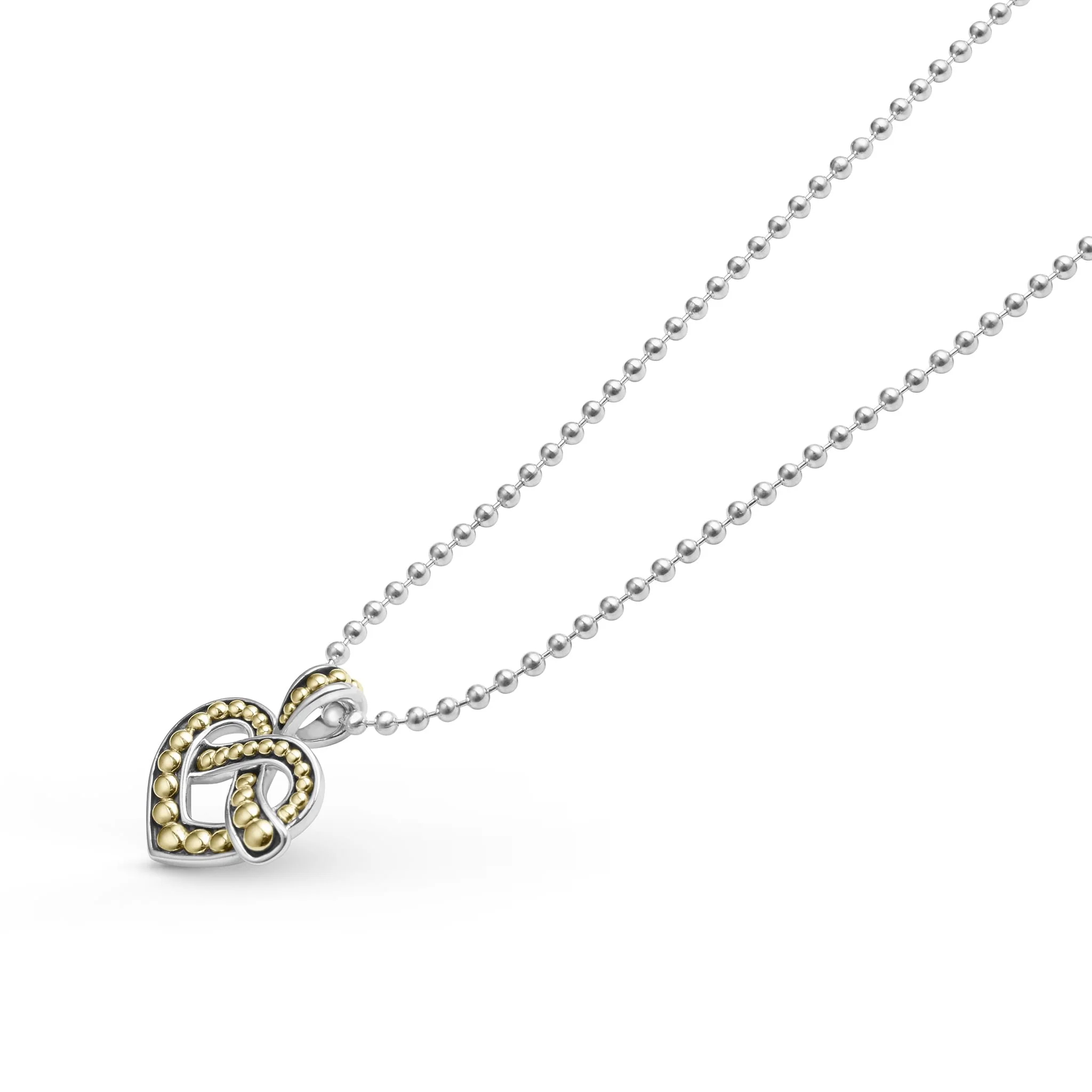 Beloved Two-Tone Heart Pendant Necklace - Image 4