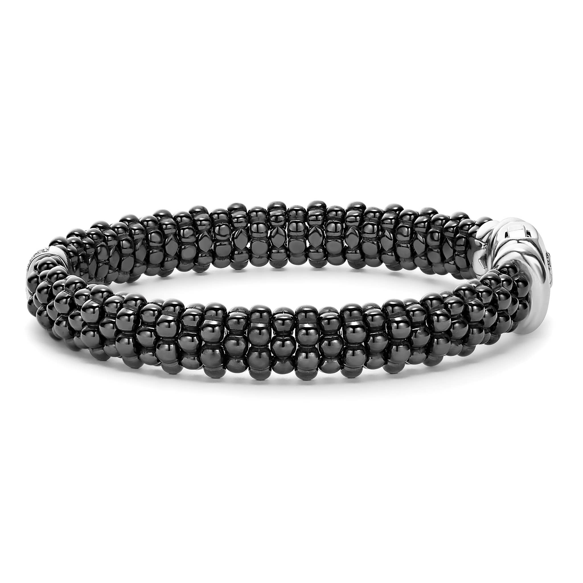 Black Caviar Single Station Ceramic Diamond Bracelet | 9mm - Image 4