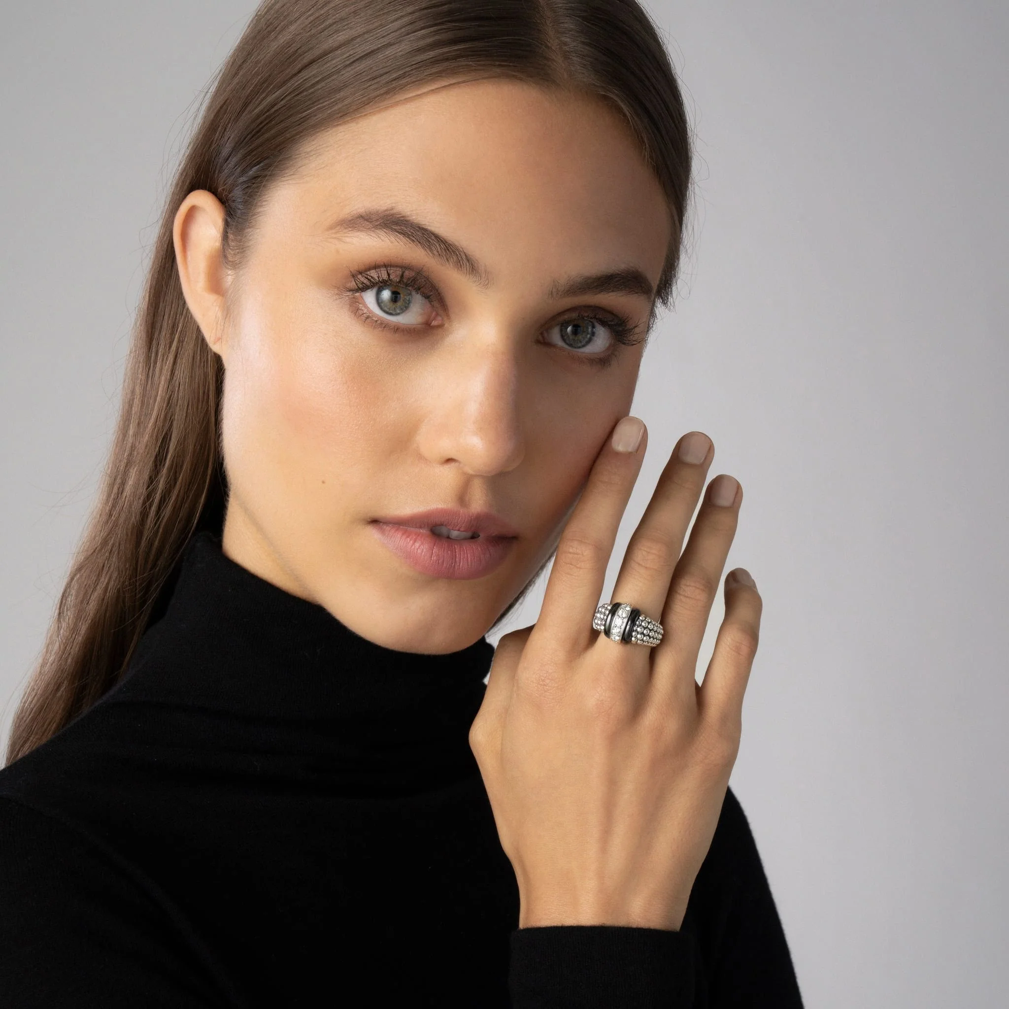 Black Caviar Black Ceramic Caviar Diamond Ring - Image 2