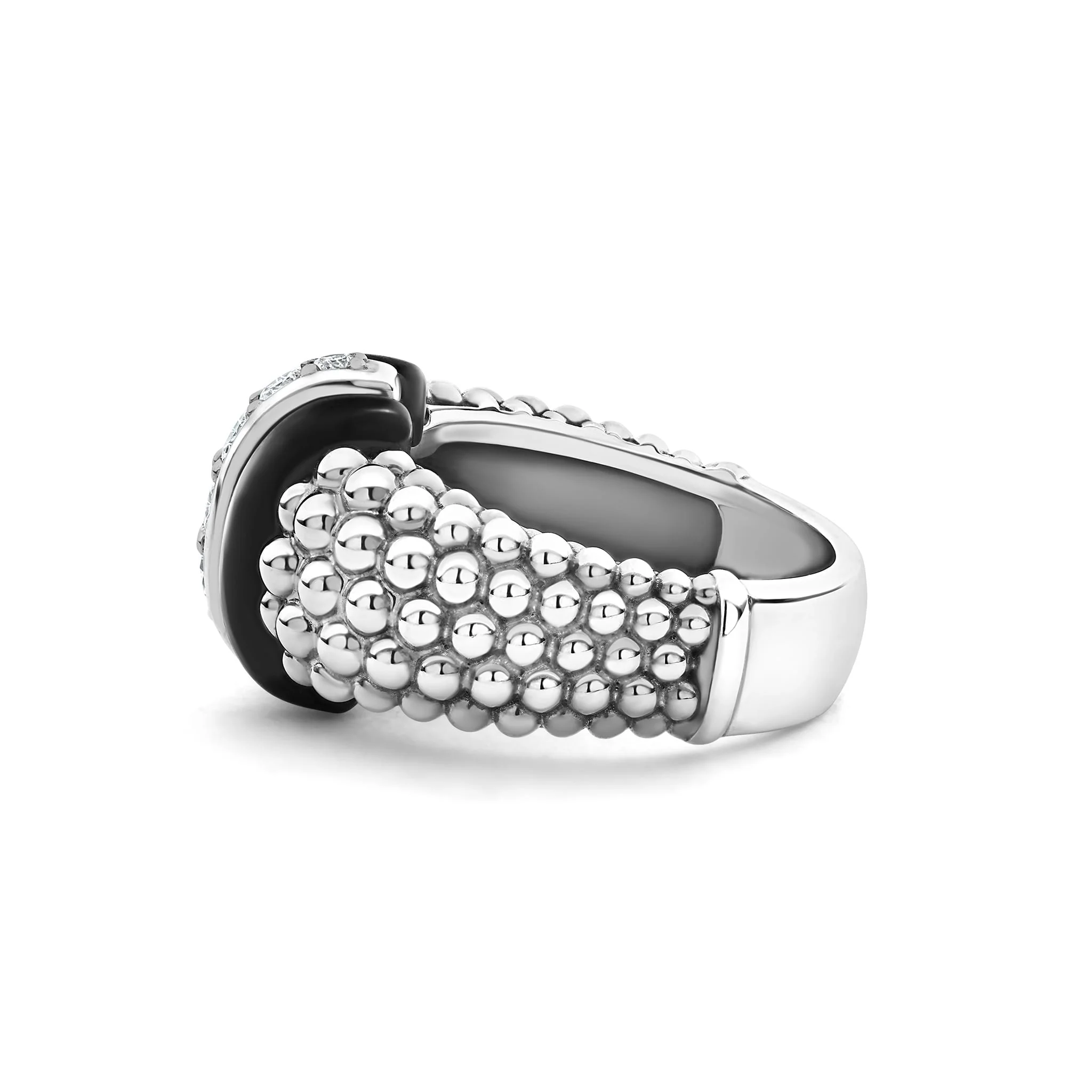 Black Caviar Black Ceramic Caviar Diamond Ring - Image 4