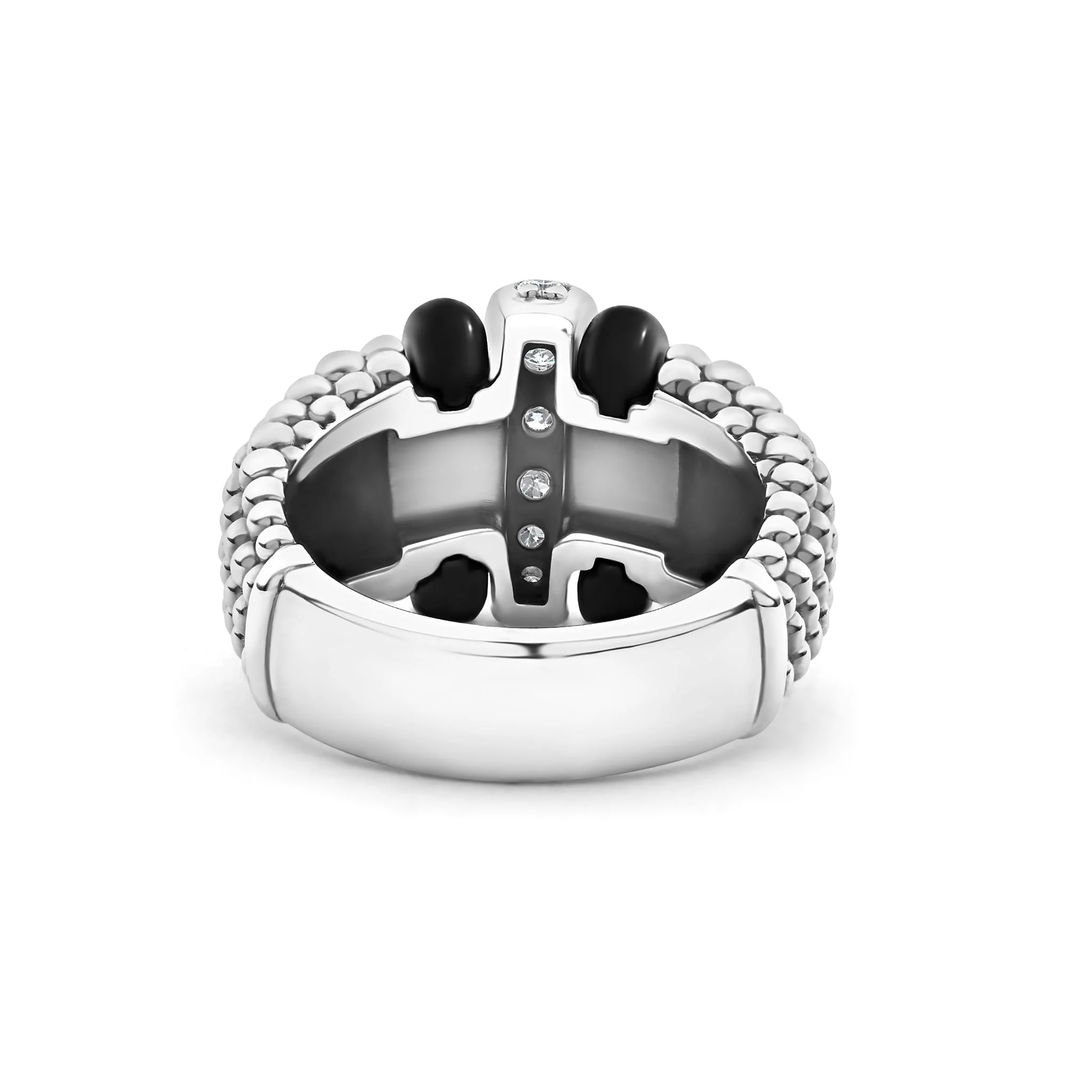 Black Caviar Black Ceramic Caviar Diamond Ring - Image 5